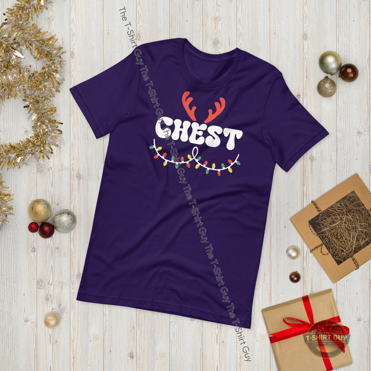 Watermarked - Chest Christmas Couple Unisex t-shirt