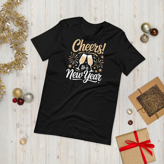 Cheers To A Happy New Year Party Unisex t-shirt
