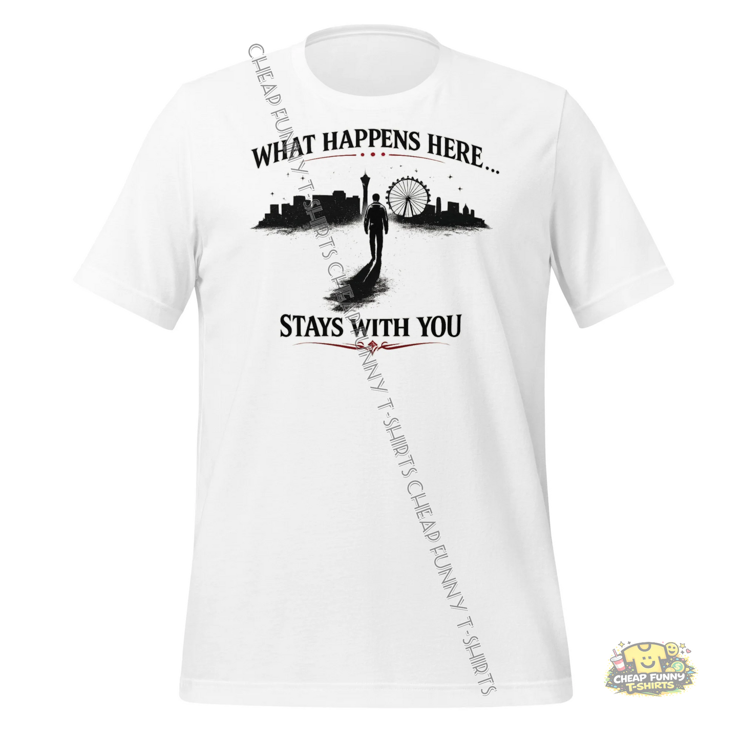 Watermarked - What Happens Here Stays With You Unisex t-shirt