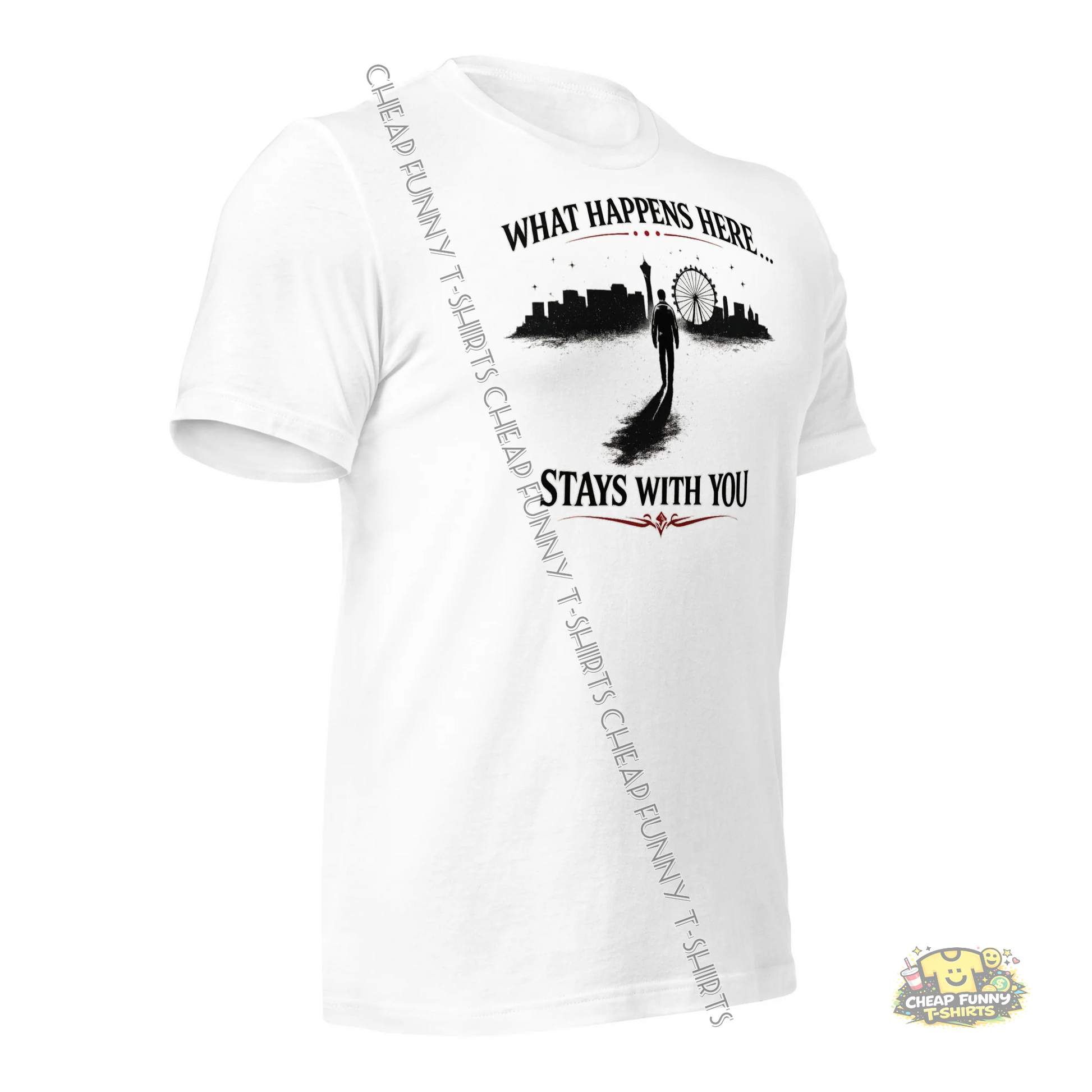 Watermarked - What Happens Here Stays With You Unisex t-shirt