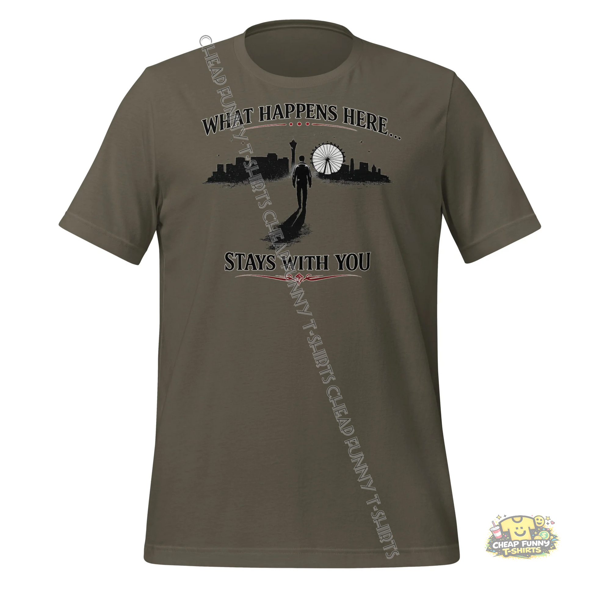Watermarked - What Happens Here Stays With You Unisex t-shirt