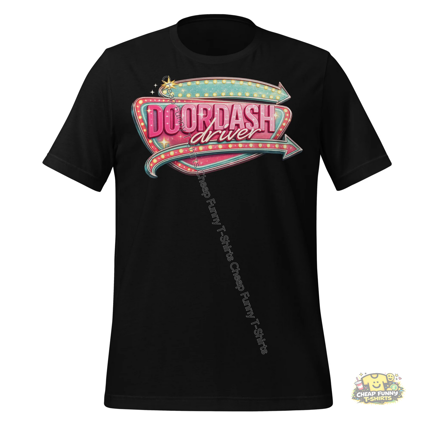 Watermarked - Retro Doordash Diner Style Unisex t-shirt