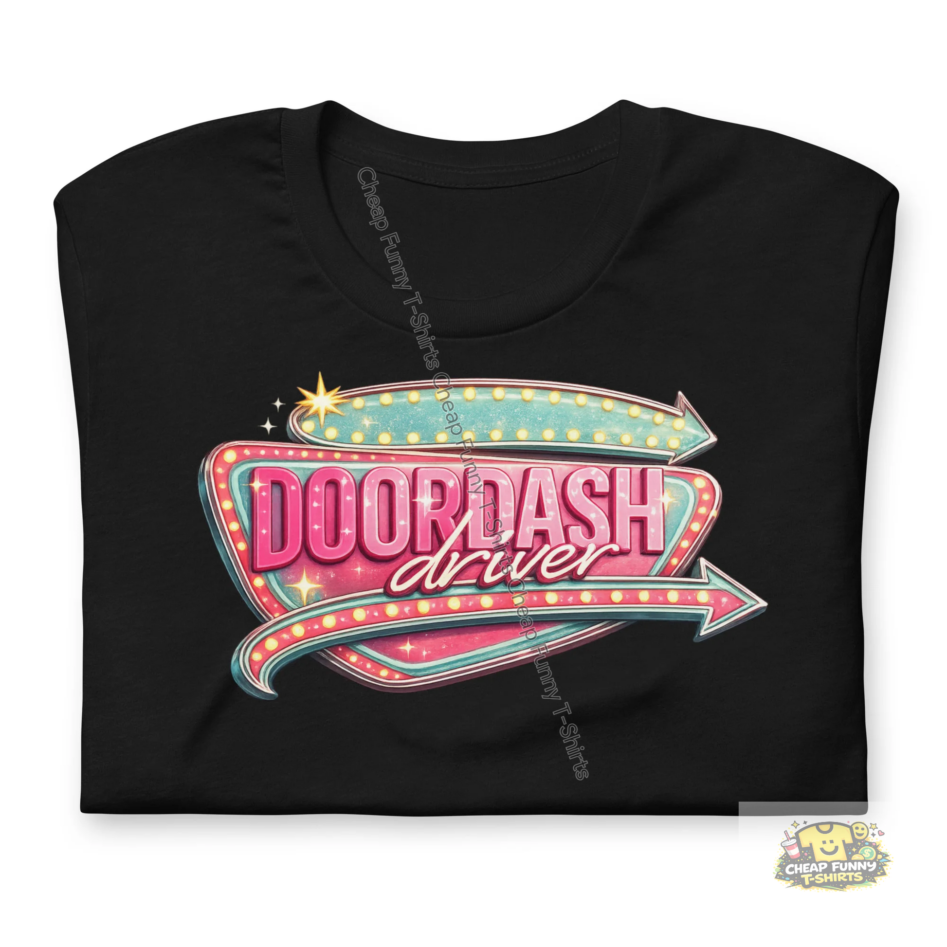 Watermarked - Retro Doordash Diner Style Unisex t-shirt