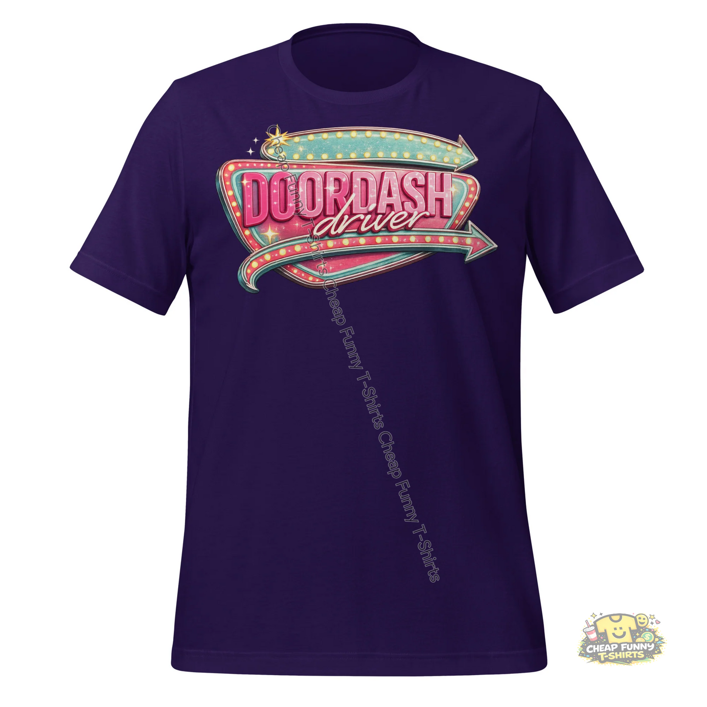 Watermarked - Retro Doordash Diner Style Unisex t-shirt