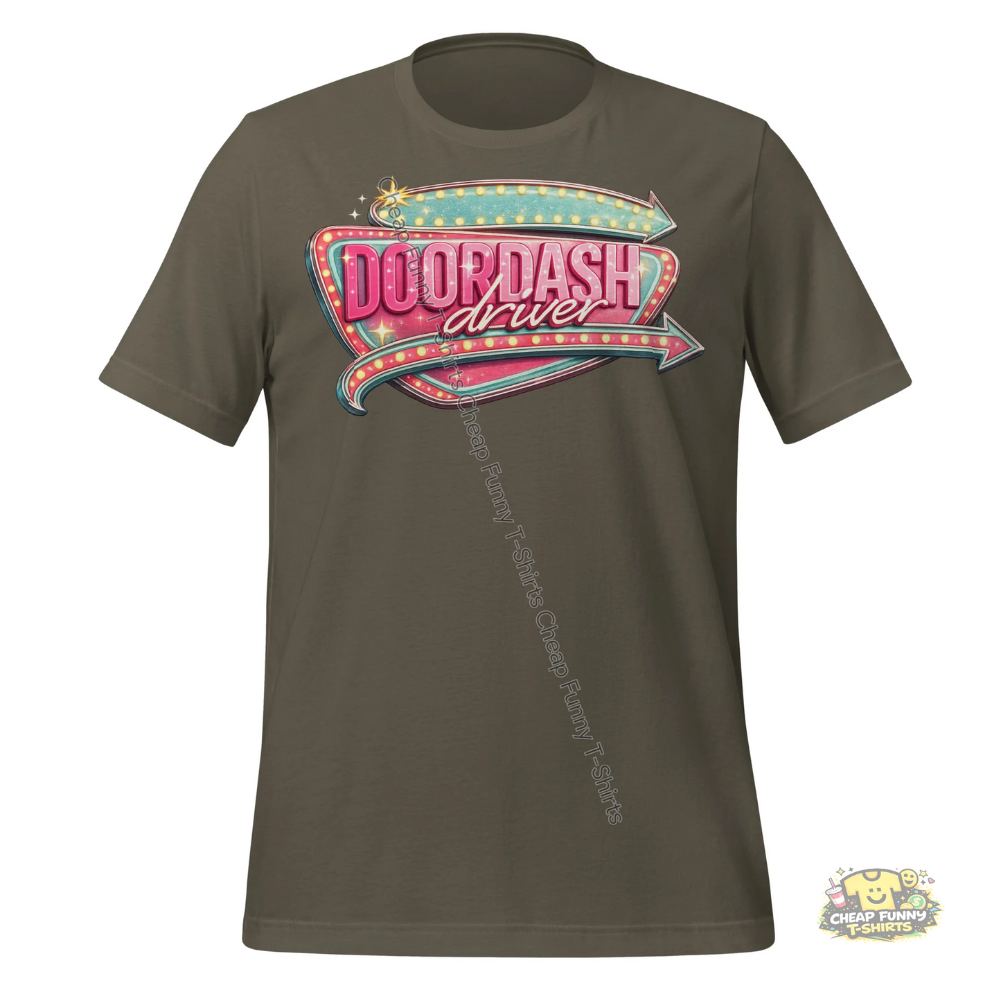 Watermarked - Retro Doordash Diner Style Unisex t-shirt