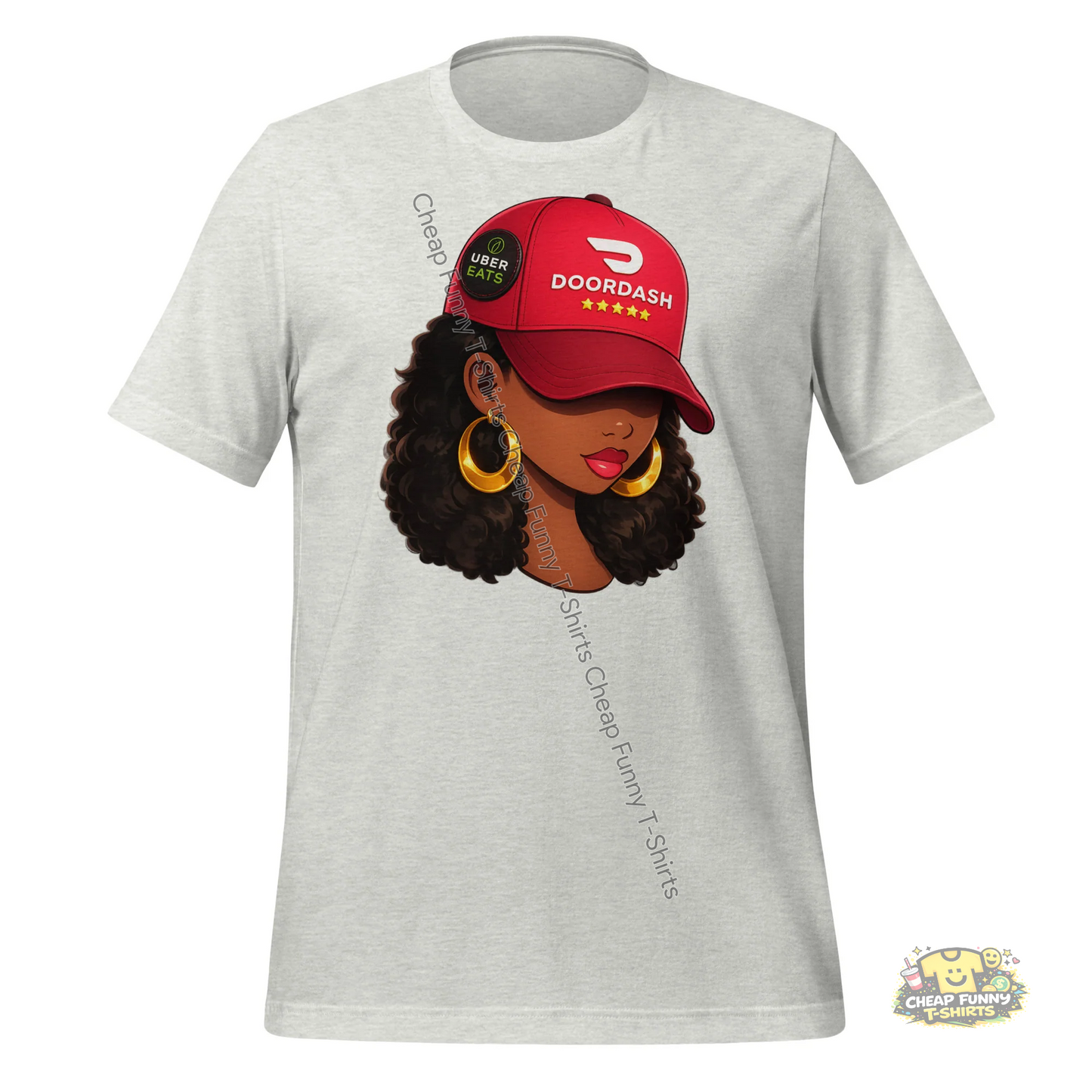 Watermarked - Doordash and Uber Eats Girl Unisex t-shirt
