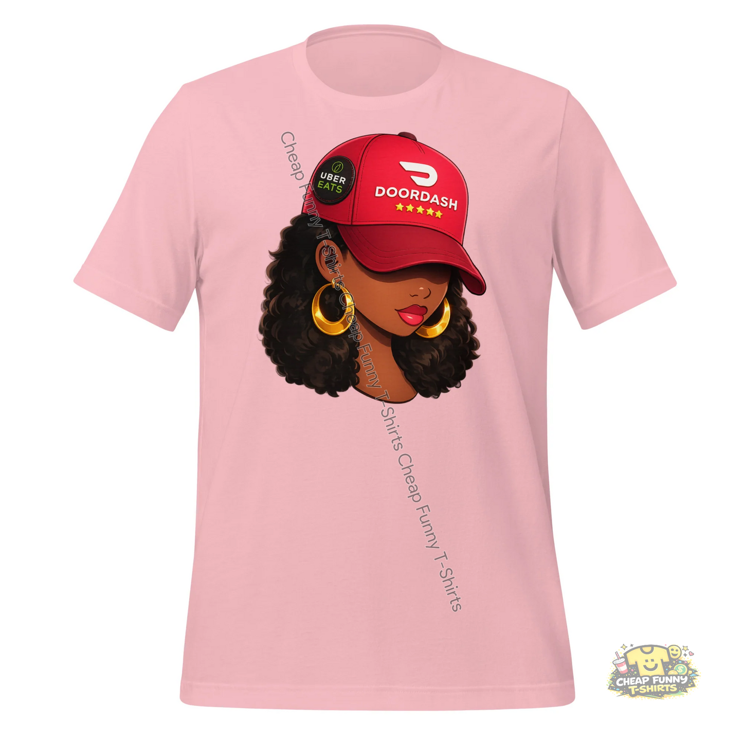 Watermarked - Doordash and Uber Eats Girl Unisex t-shirt
