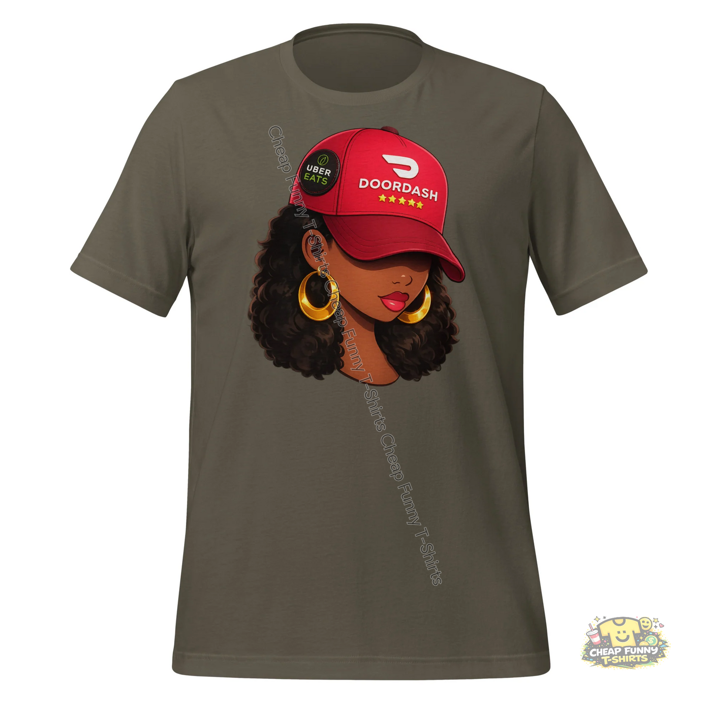 Watermarked - Doordash and Uber Eats Girl Unisex t-shirt