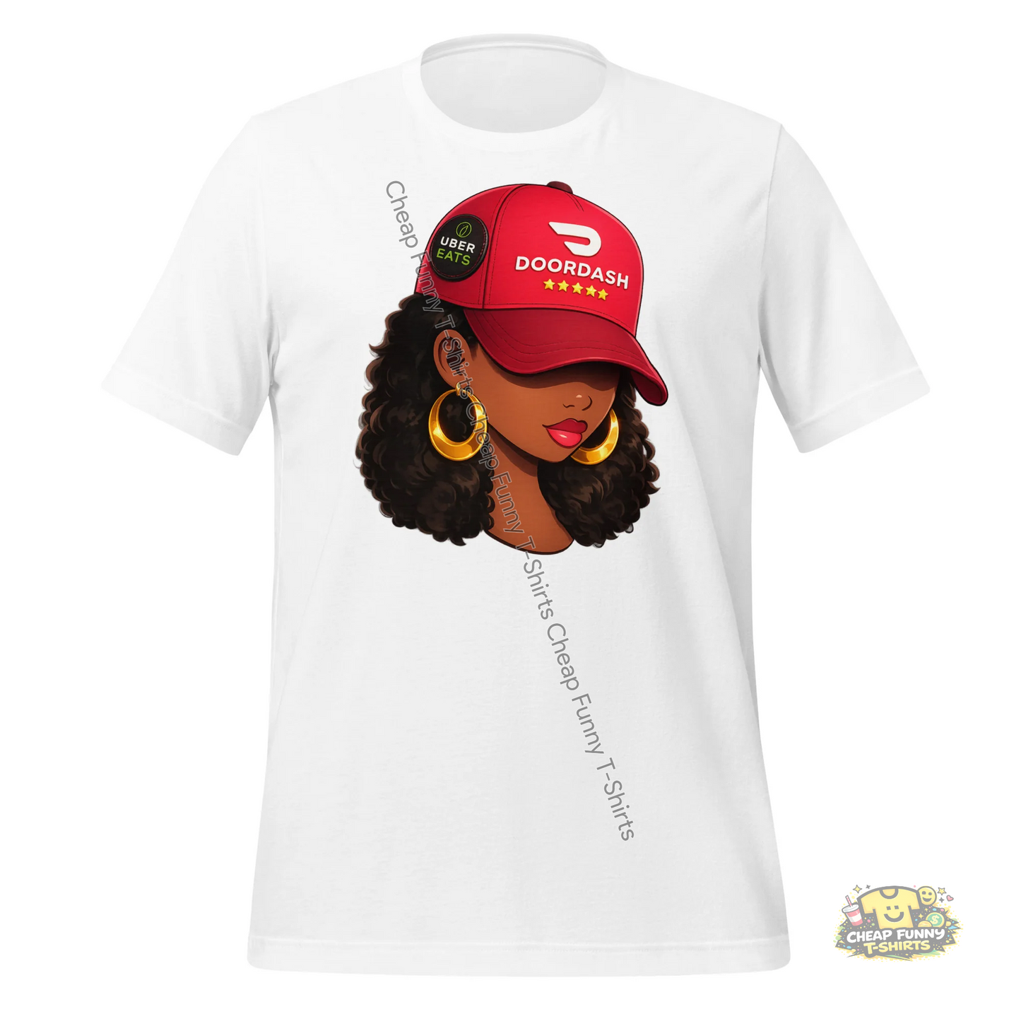Watermarked - Doordash and Uber Eats Girl Unisex t-shirt