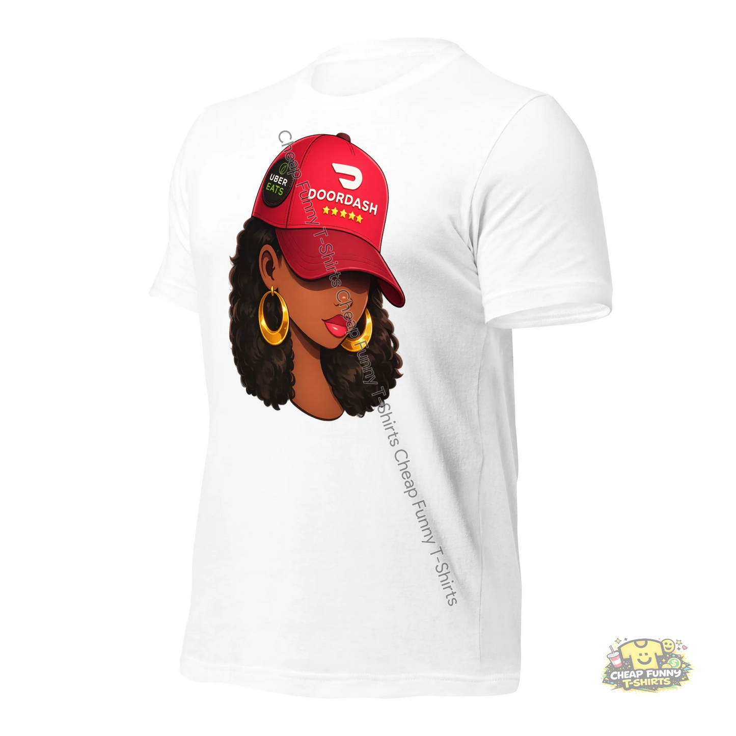 Watermarked - Doordash and Uber Eats Girl Unisex t-shirt