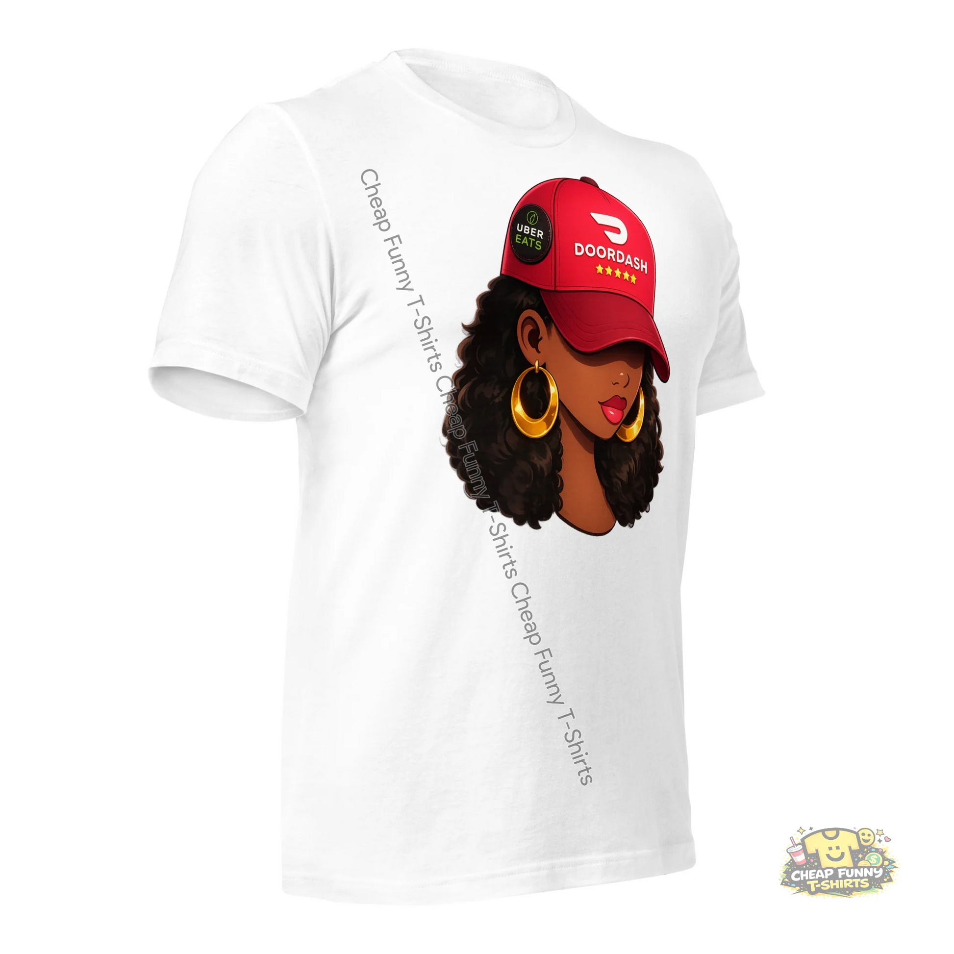 Watermarked - Doordash and Uber Eats Girl Unisex t-shirt