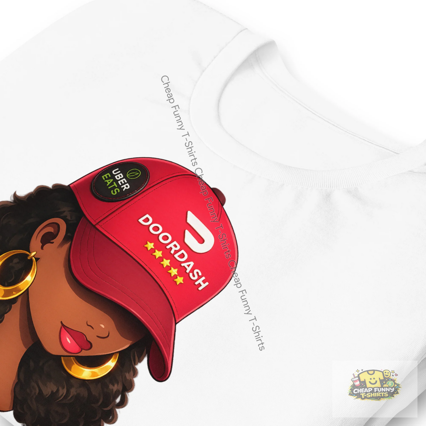 Watermarked - Doordash and Uber Eats Girl Unisex t-shirt