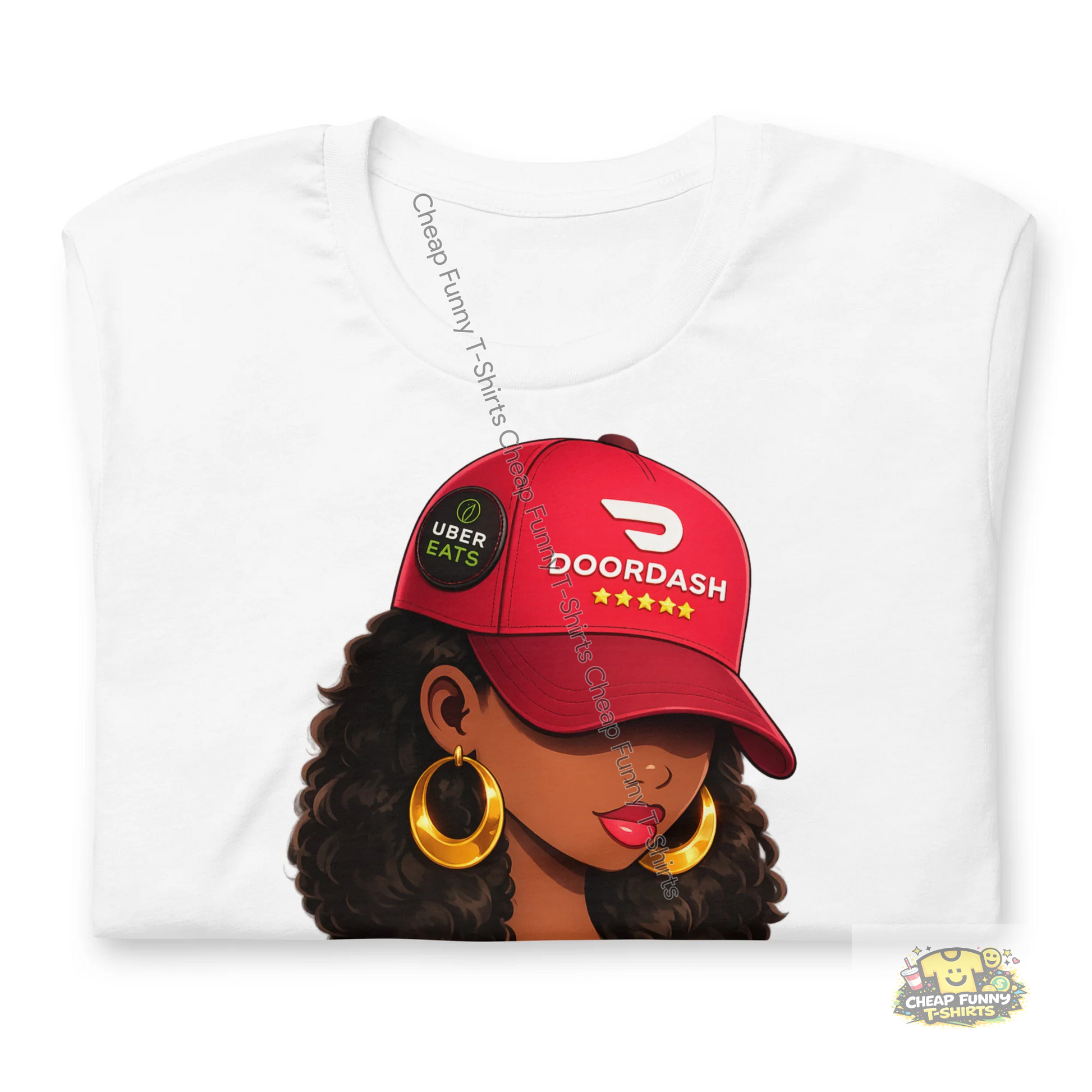Watermarked - Doordash and Uber Eats Girl Unisex t-shirt