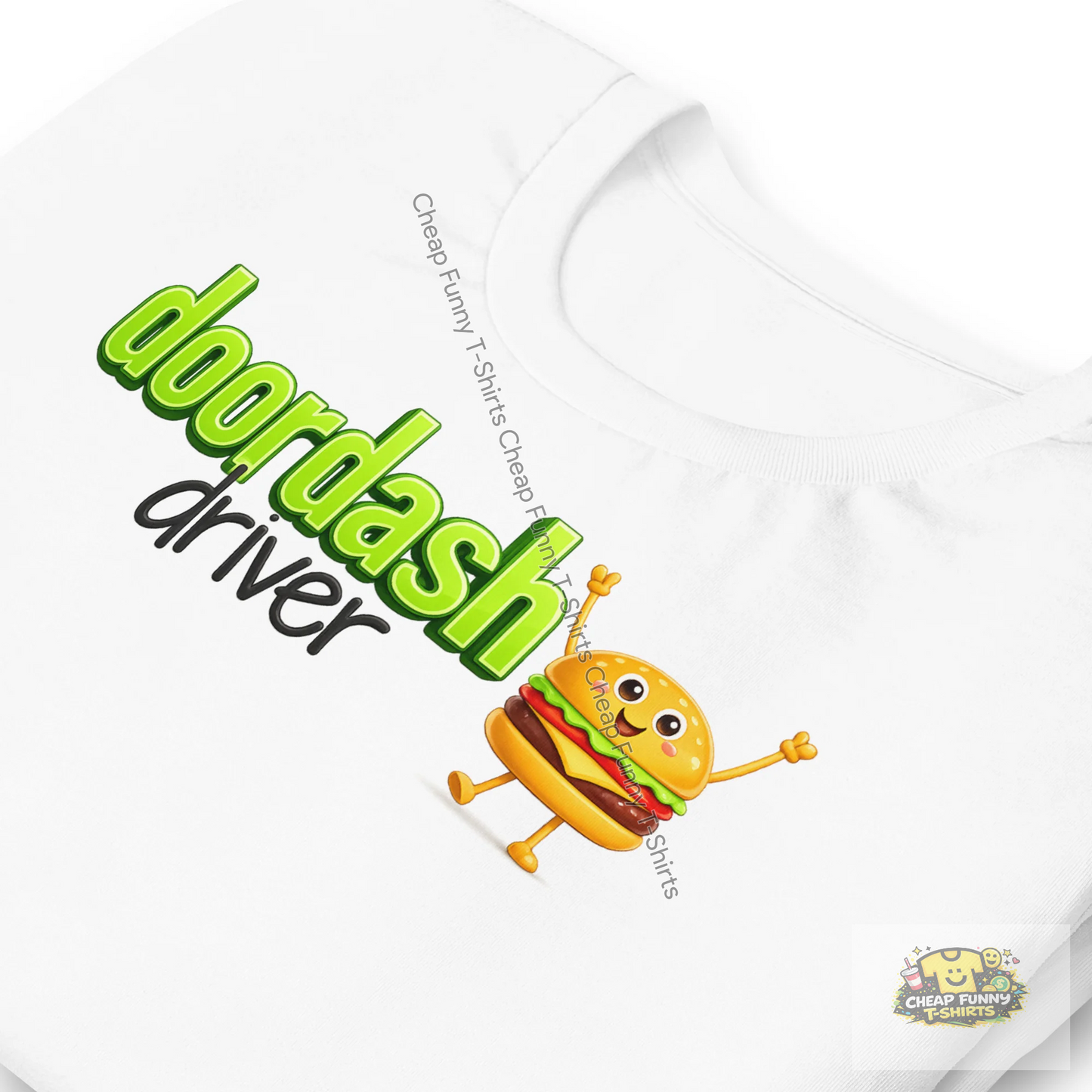 Watermarked - Burger Doordash Driver Unisex t-shirt