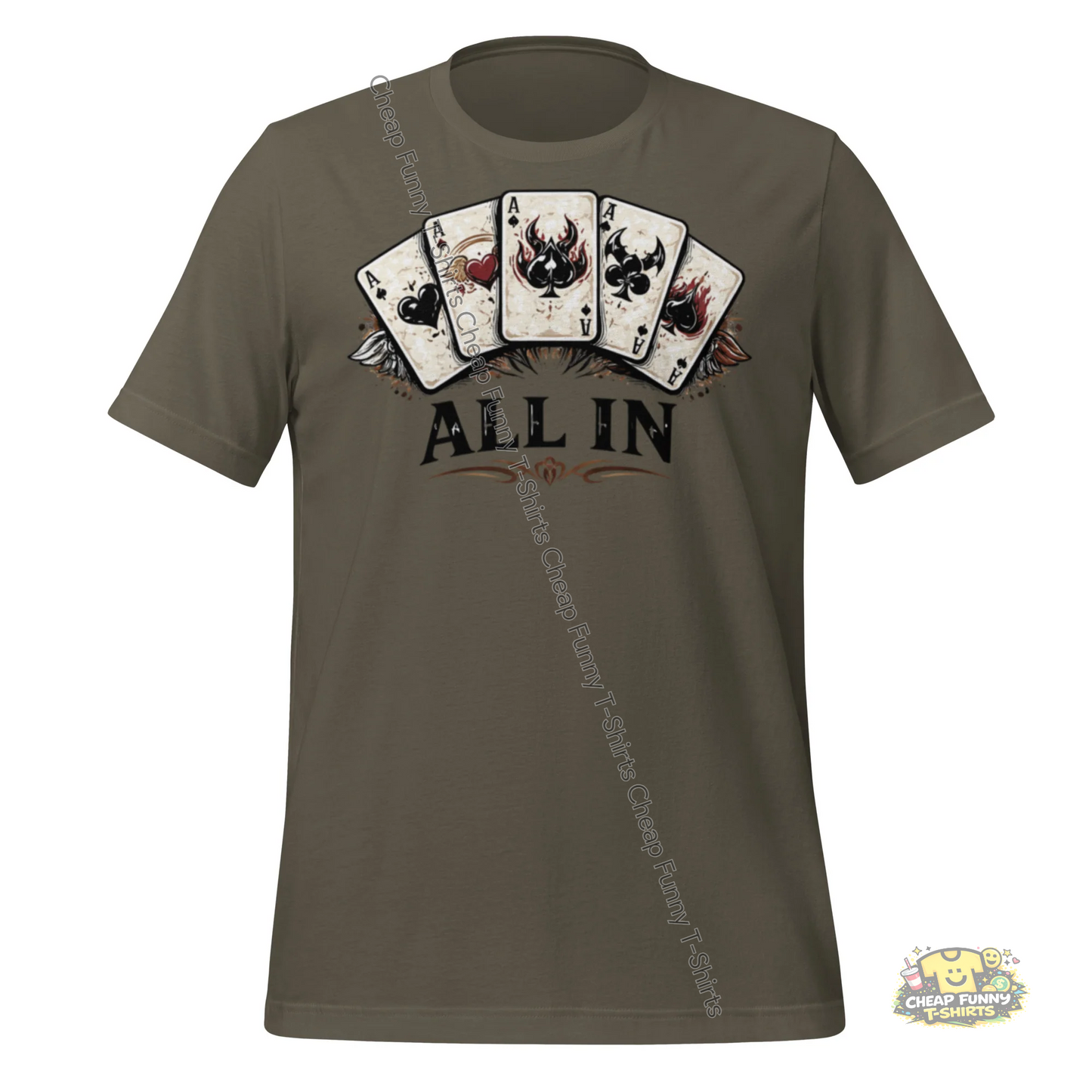Watermarked - Poker All In Unisex t-shirt