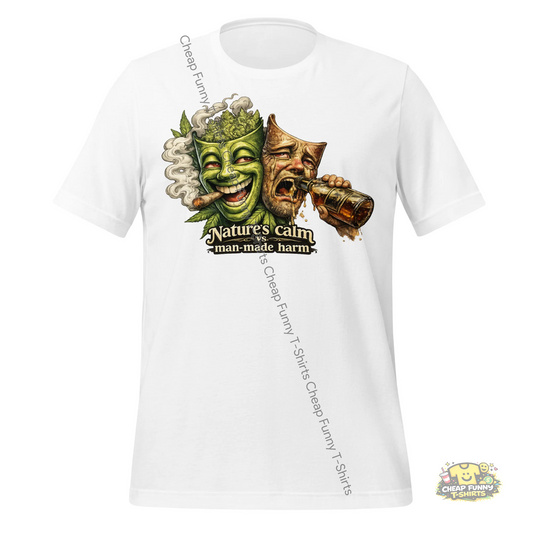 Watermarked - Natures Calm vs Man-made Harm Unisex t-shirt