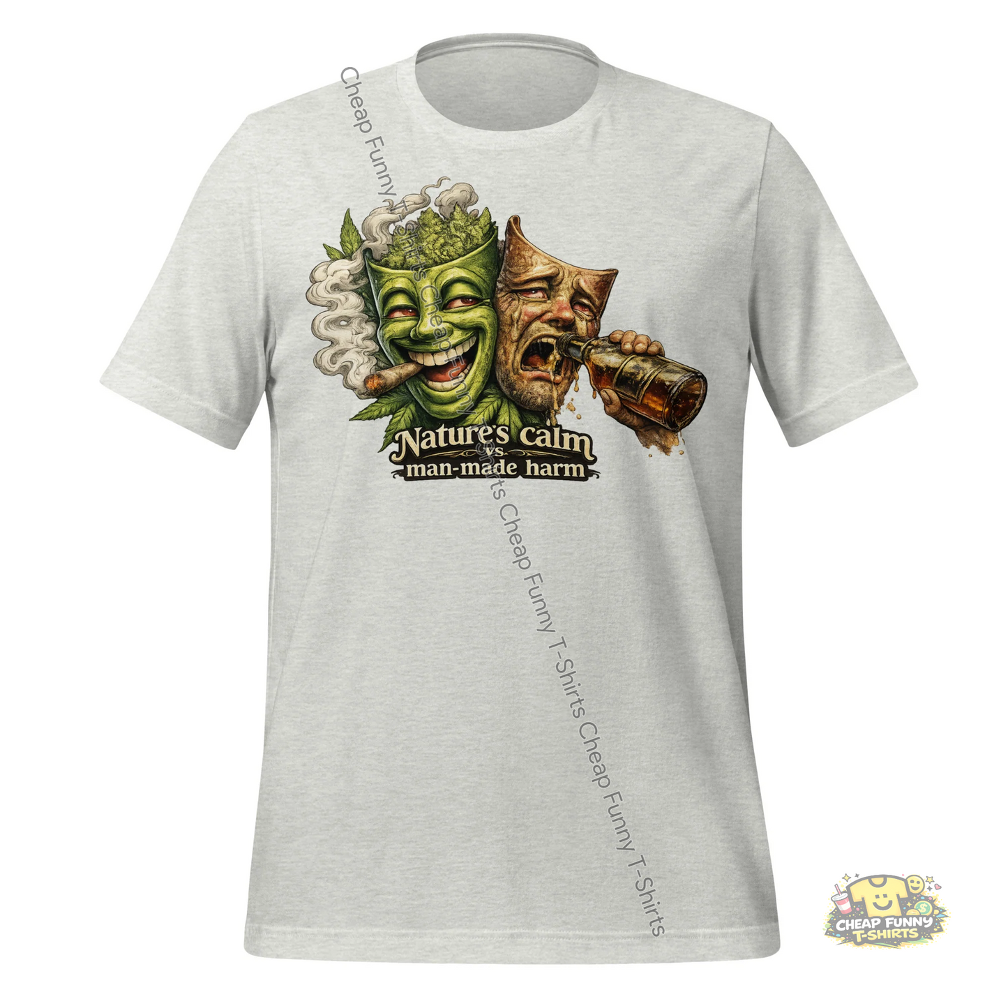 Watermarked - Natures Calm vs Man-made Harm Unisex t-shirt