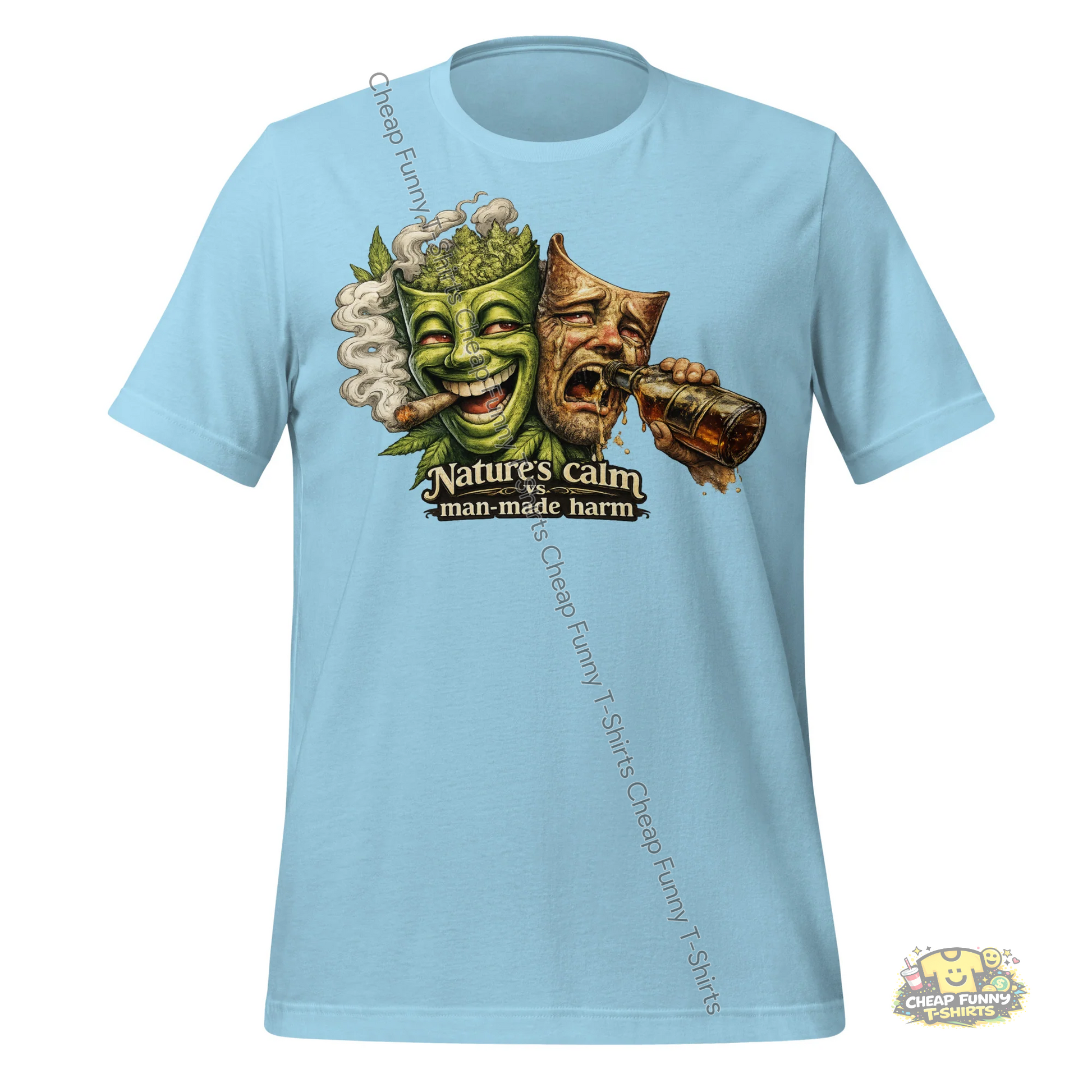 Watermarked - Natures Calm vs Man-made Harm Unisex t-shirt