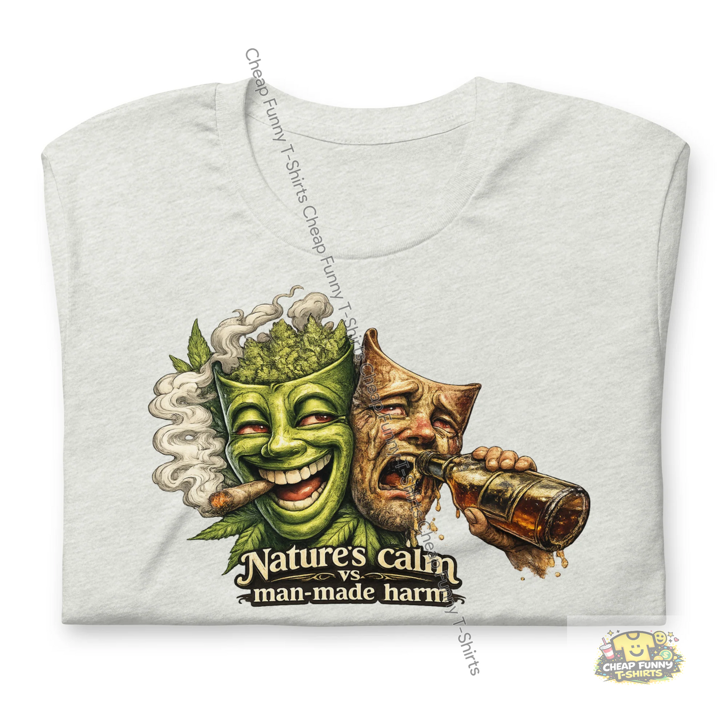 Watermarked - Natures Calm vs Man-made Harm Unisex t-shirt