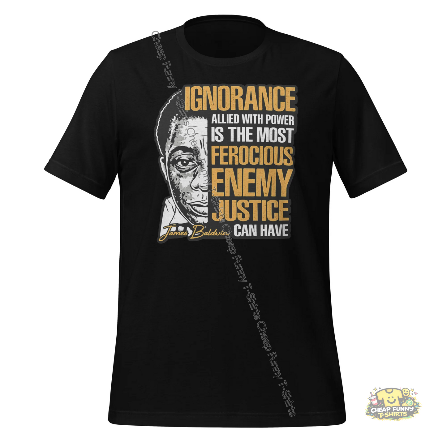 Watermarked - James Baldwin Power and Justice Unisex t-shirt