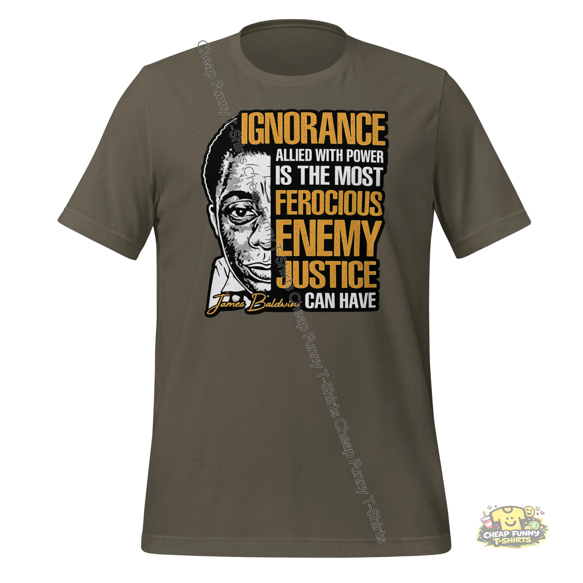 Watermarked - James Baldwin Power and Justice Unisex t-shirt