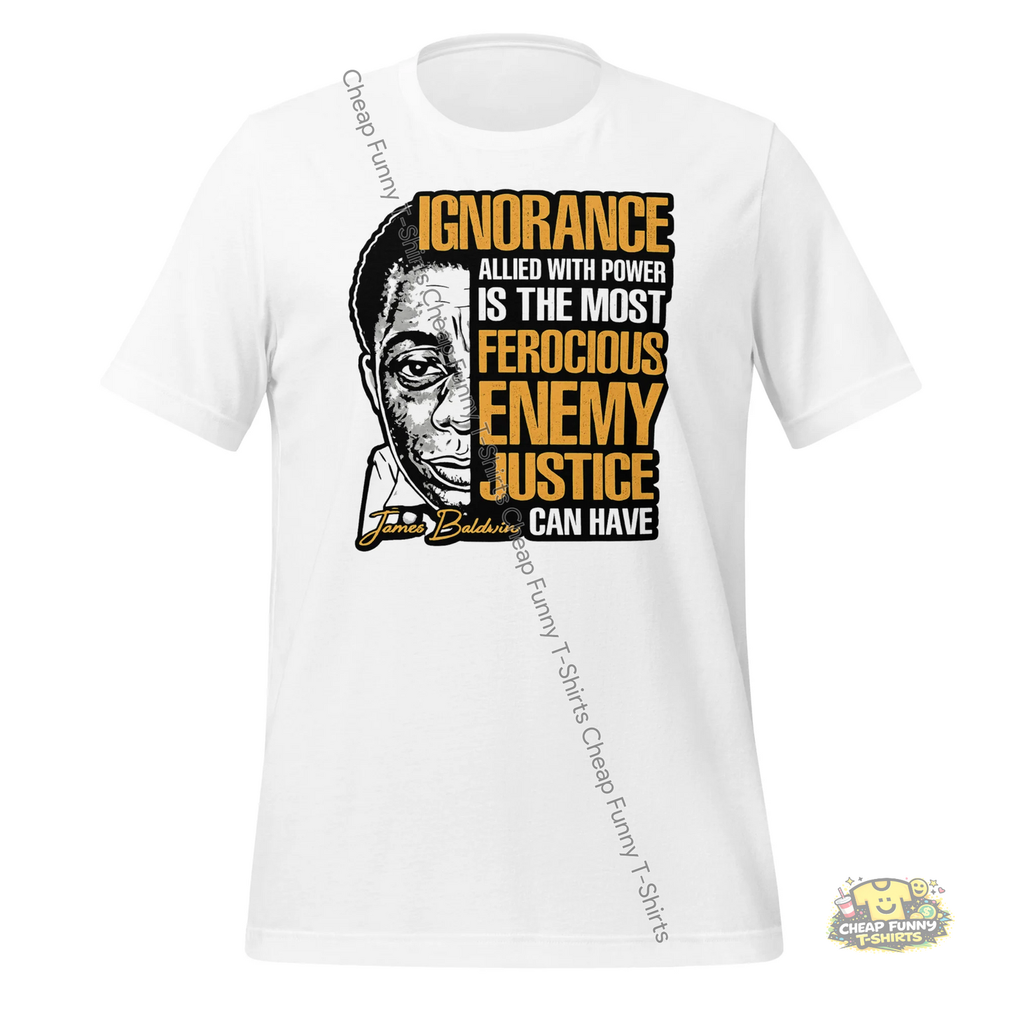 Watermarked - James Baldwin Power and Justice Unisex t-shirt