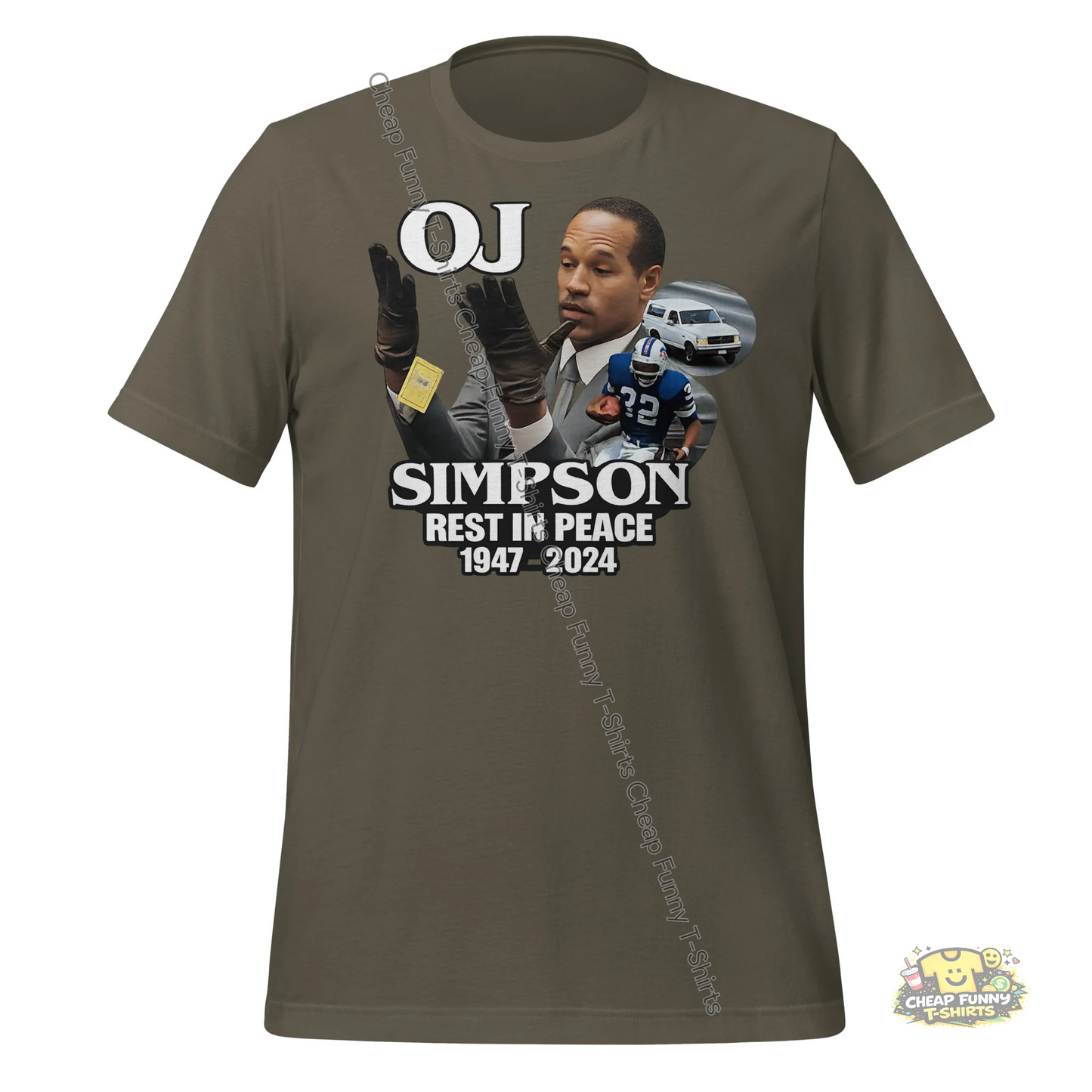 Watermarked - OJ Simpson Rest In Peace Unisex t-shirt