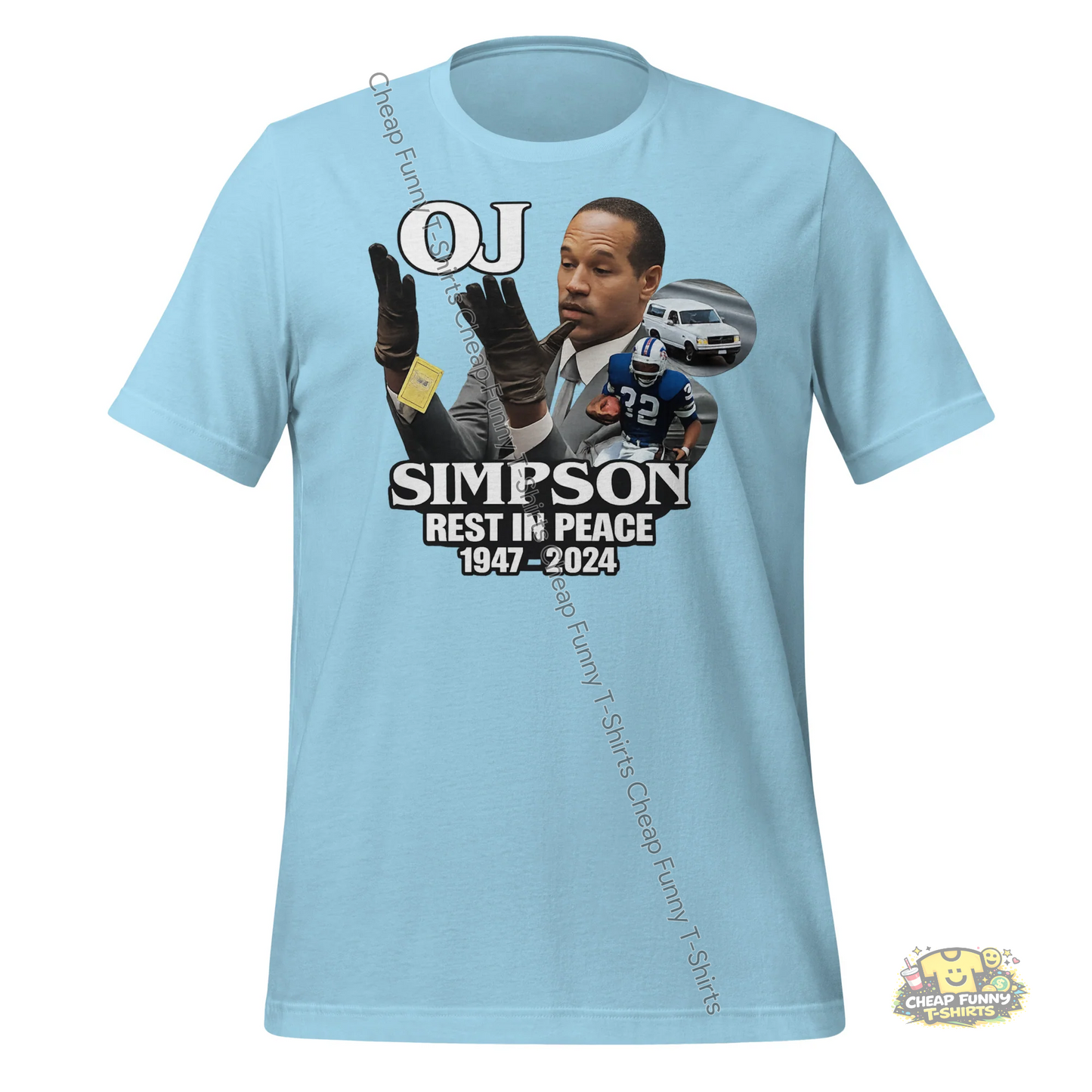 Watermarked - OJ Simpson Rest In Peace Unisex t-shirt