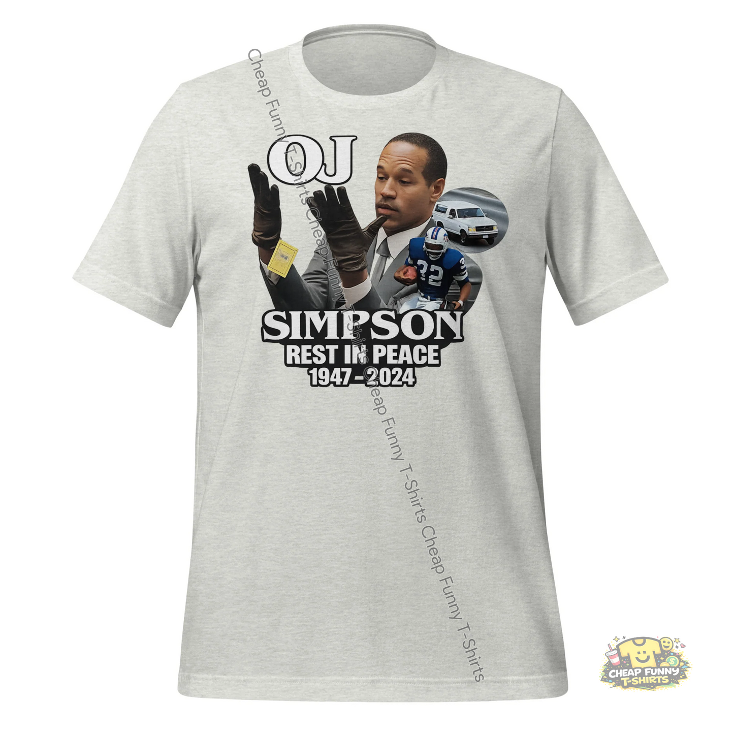 Watermarked - OJ Simpson Rest In Peace Unisex t-shirt