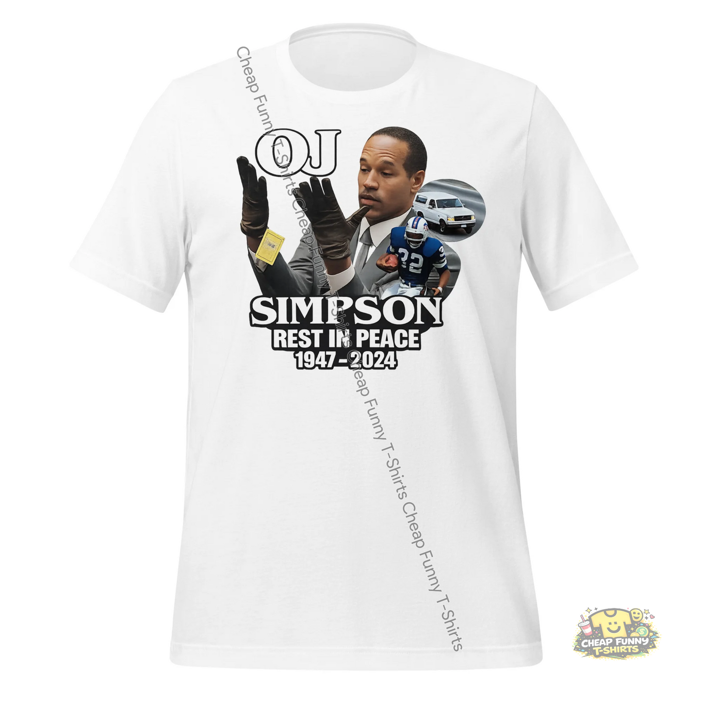 Watermarked - OJ Simpson Rest In Peace Unisex t-shirt