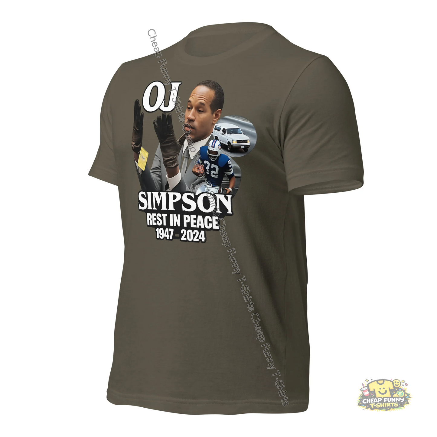 Watermarked - OJ Simpson Rest In Peace Unisex t-shirt