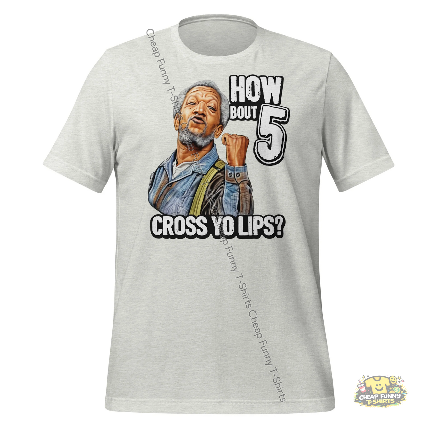 Watermarked - How Bout 5 Cross Yo Lips Unisex t-shirt