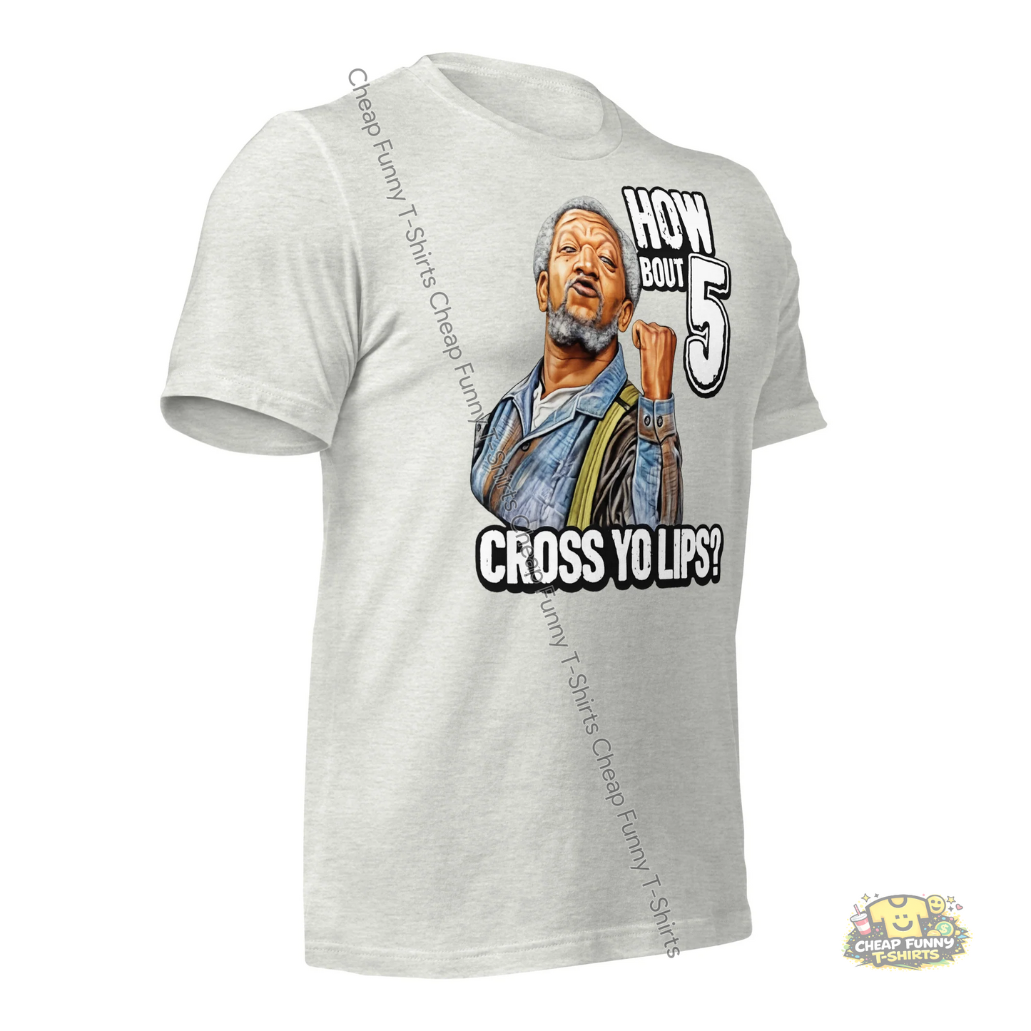 Watermarked - How Bout 5 Cross Yo Lips Unisex t-shirt