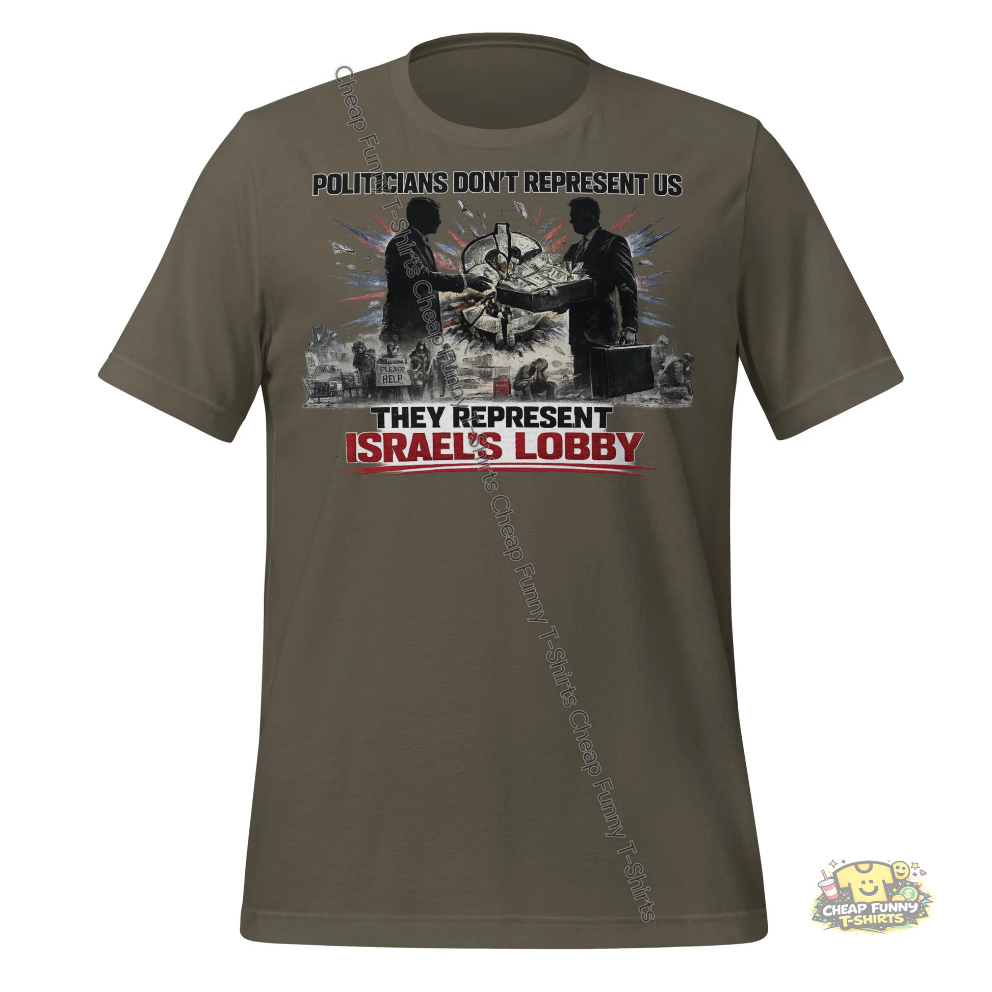 Watermarked - Politicians Don't Represent Us Unisex t-shirt