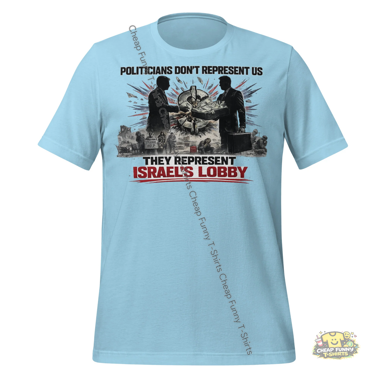 Watermarked - Politicians Don't Represent Us Unisex t-shirt