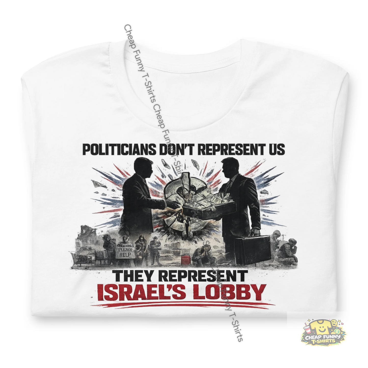 Watermarked - Politicians Don't Represent Us Unisex t-shirt