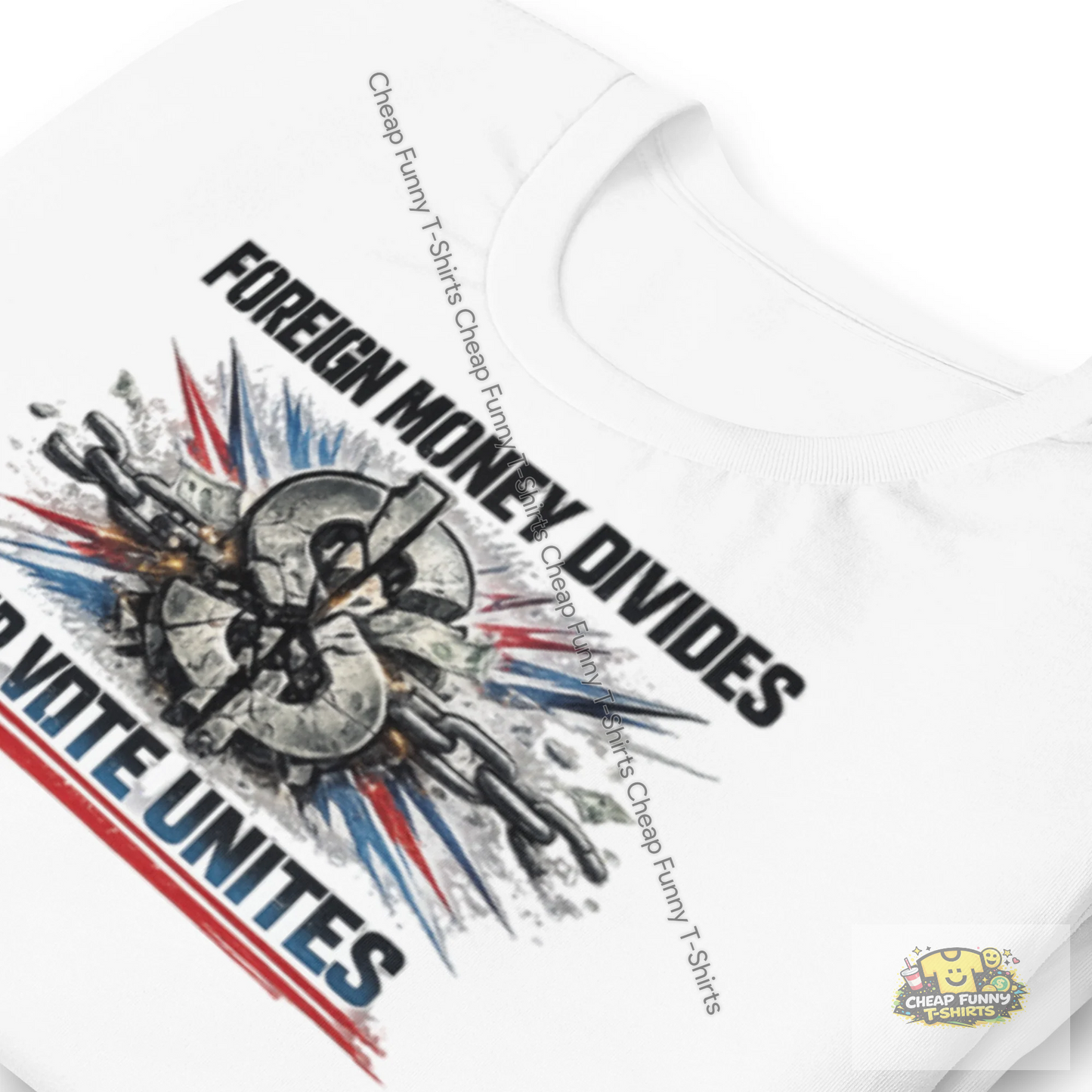Watermarked - Foreign Money Divides Us Unisex t-shirt