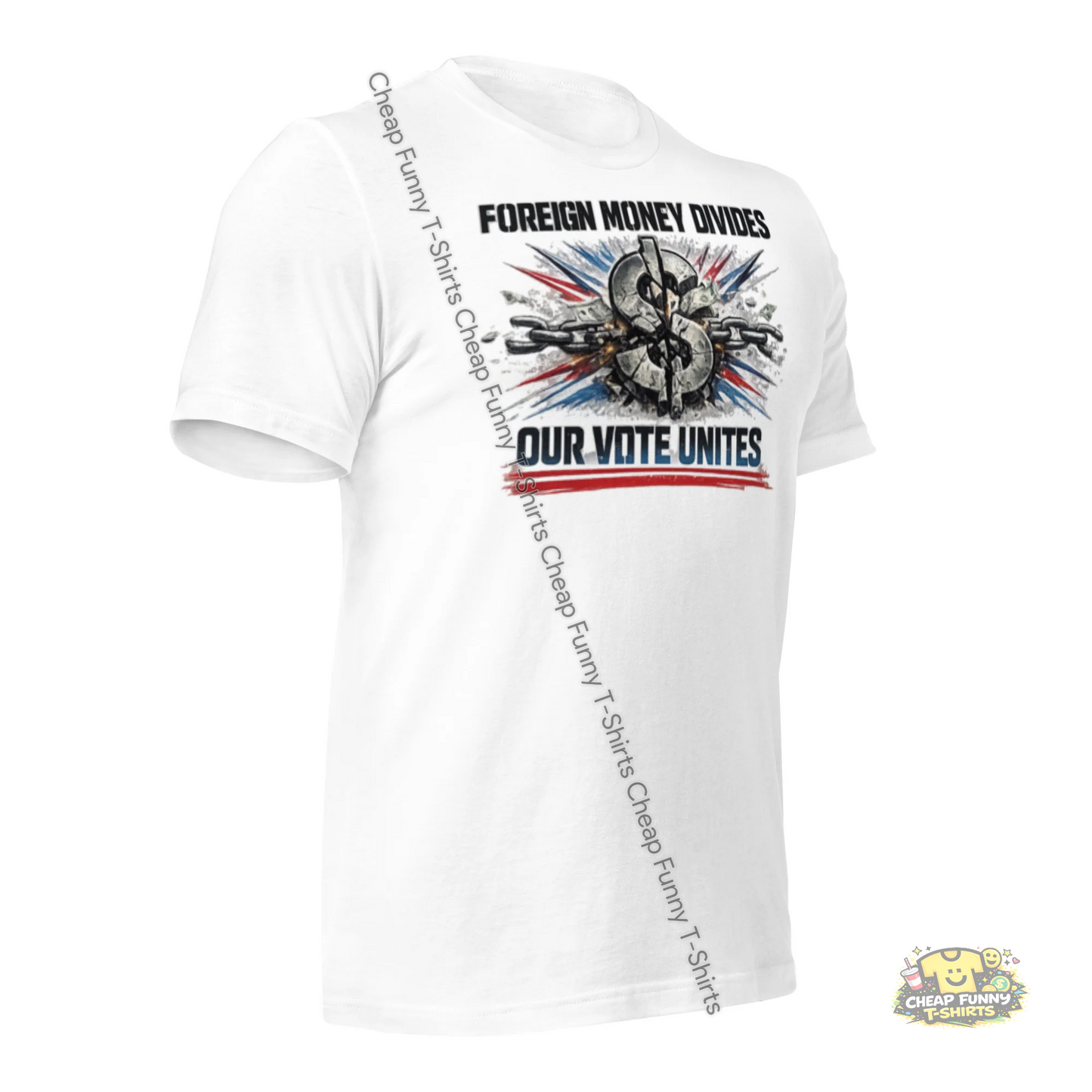 Watermarked - Foreign Money Divides Us Unisex t-shirt