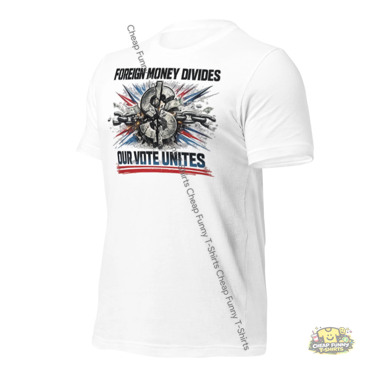 Watermarked - Foreign Money Divides Us Unisex t-shirt