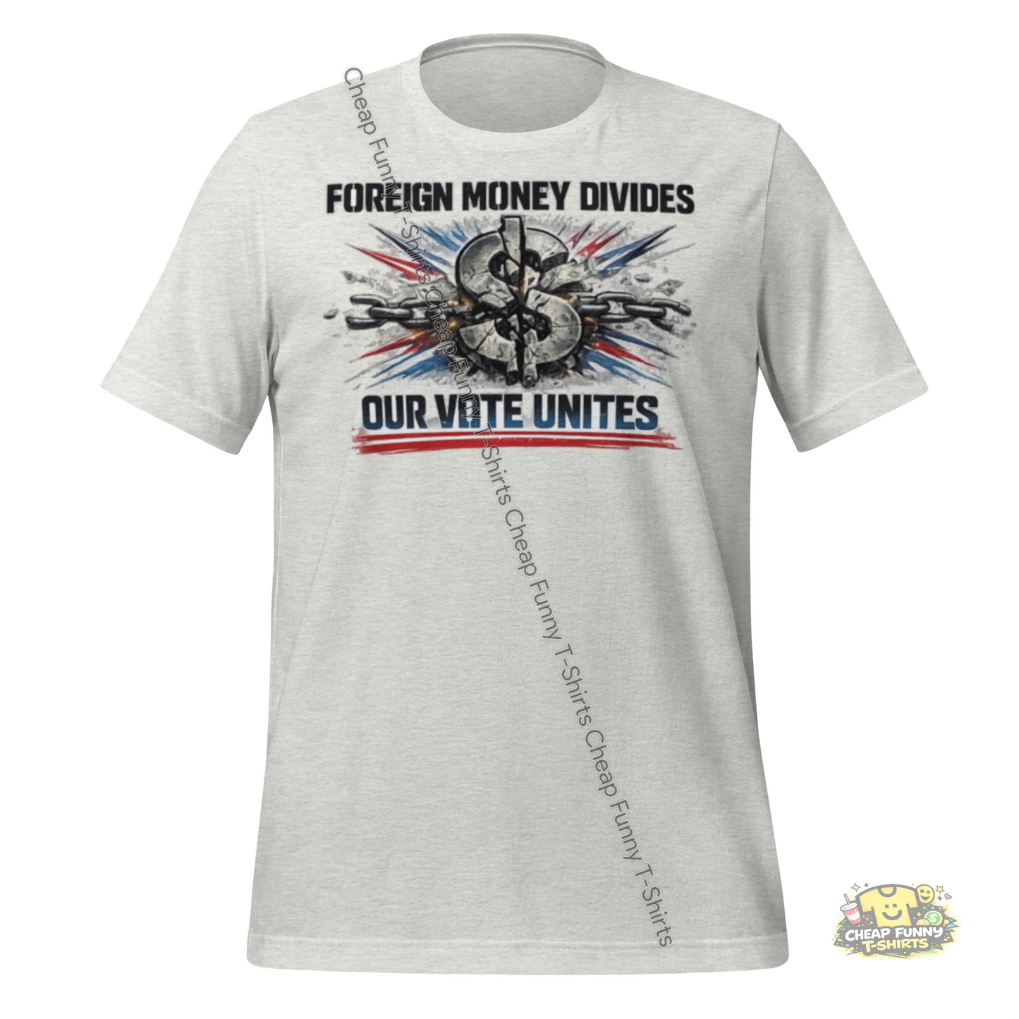 Watermarked - Foreign Money Divides Us Unisex t-shirt