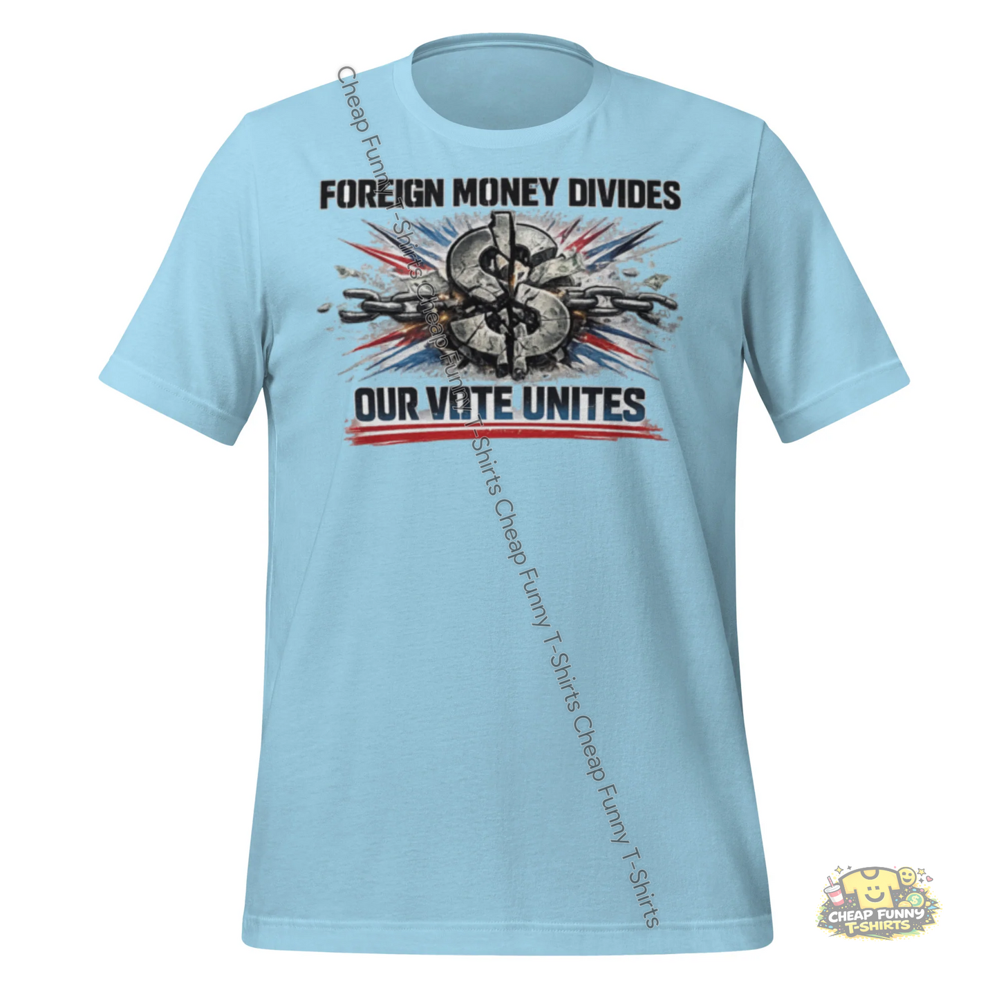 Watermarked - Foreign Money Divides Us Unisex t-shirt