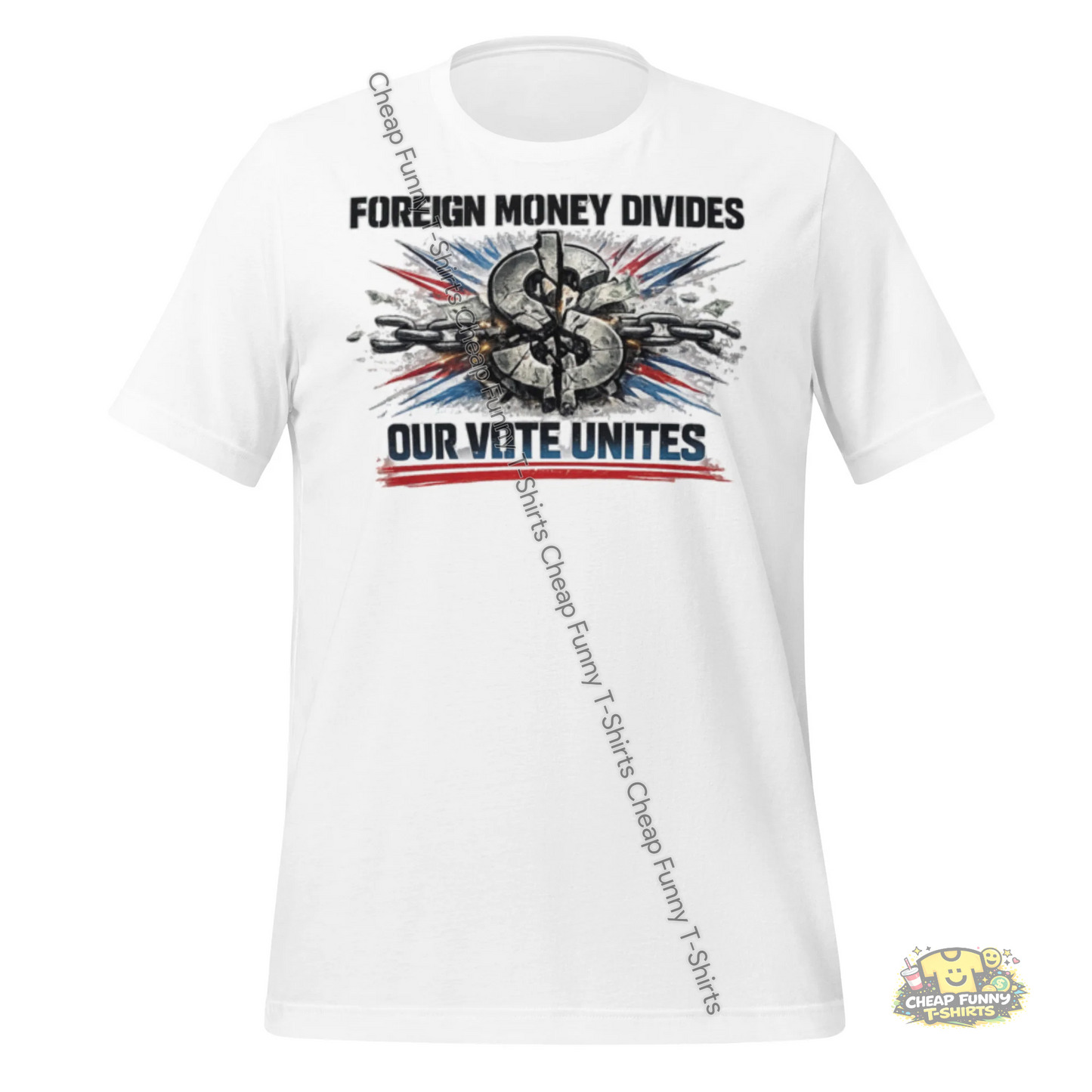 Watermarked - Foreign Money Divides Us Unisex t-shirt