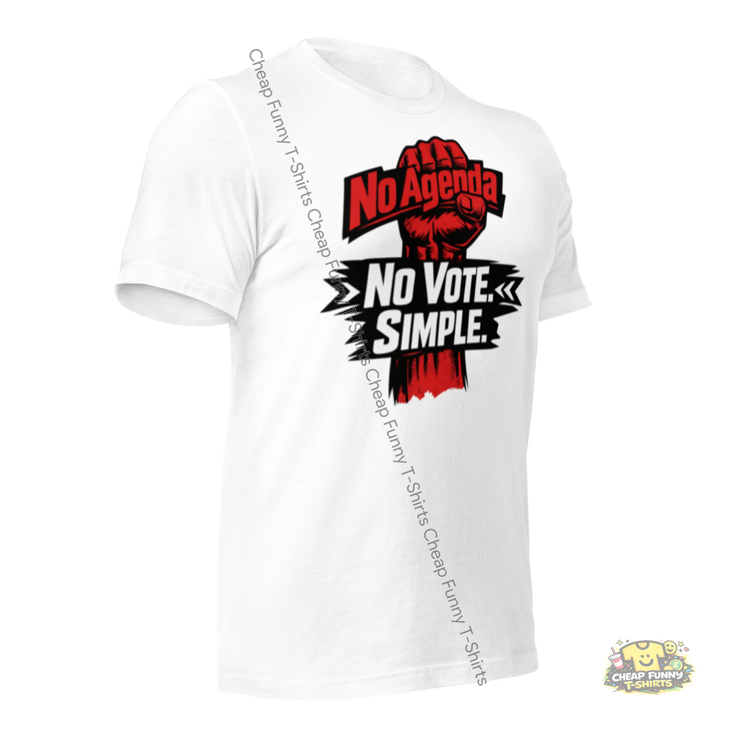 Watermarked - No Agenda No Vote. Simple. Unisex t-shirt