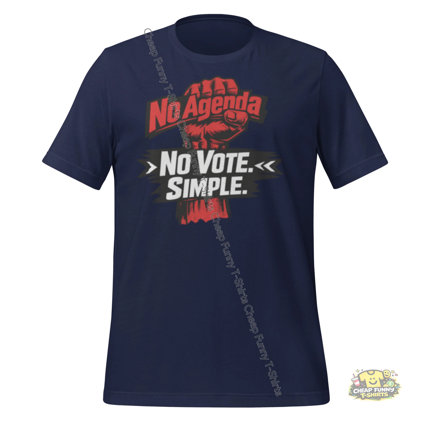 Watermarked - No Agenda No Vote. Simple. Unisex t-shirt