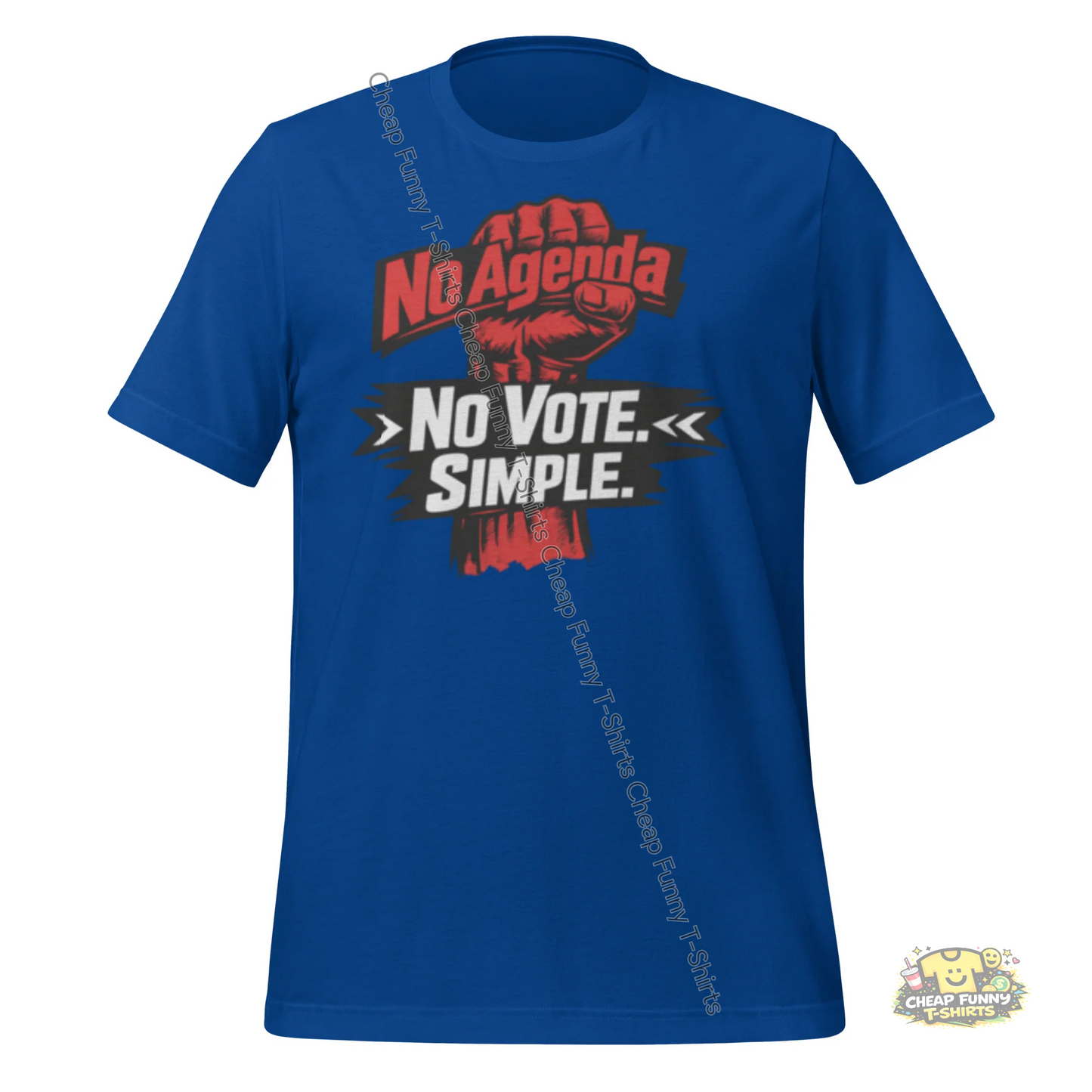 Watermarked - No Agenda No Vote. Simple. Unisex t-shirt