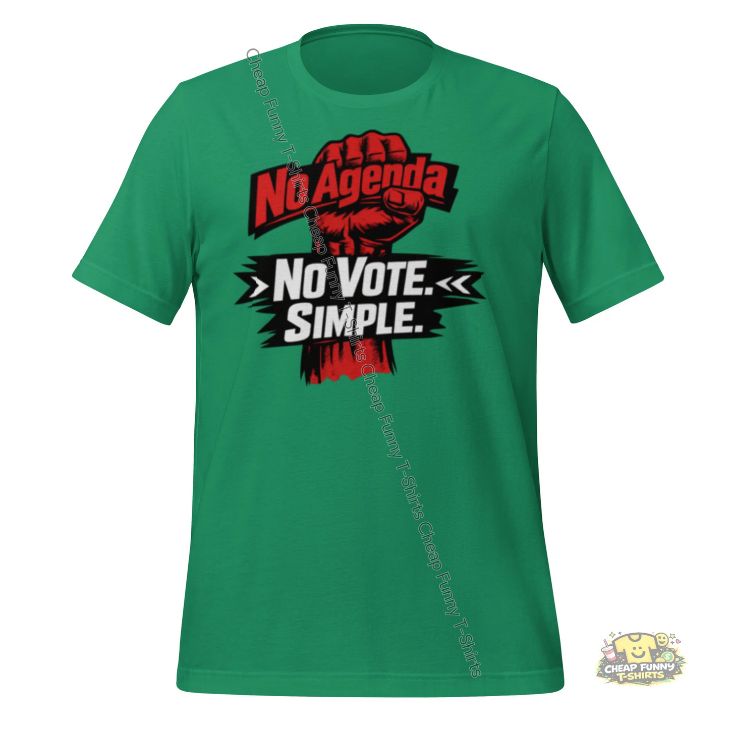 Watermarked - No Agenda No Vote. Simple. Unisex t-shirt
