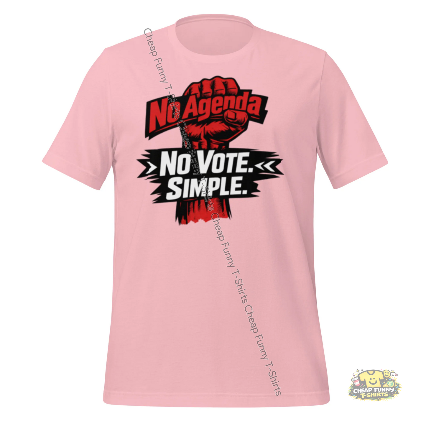 Watermarked - No Agenda No Vote. Simple. Unisex t-shirt