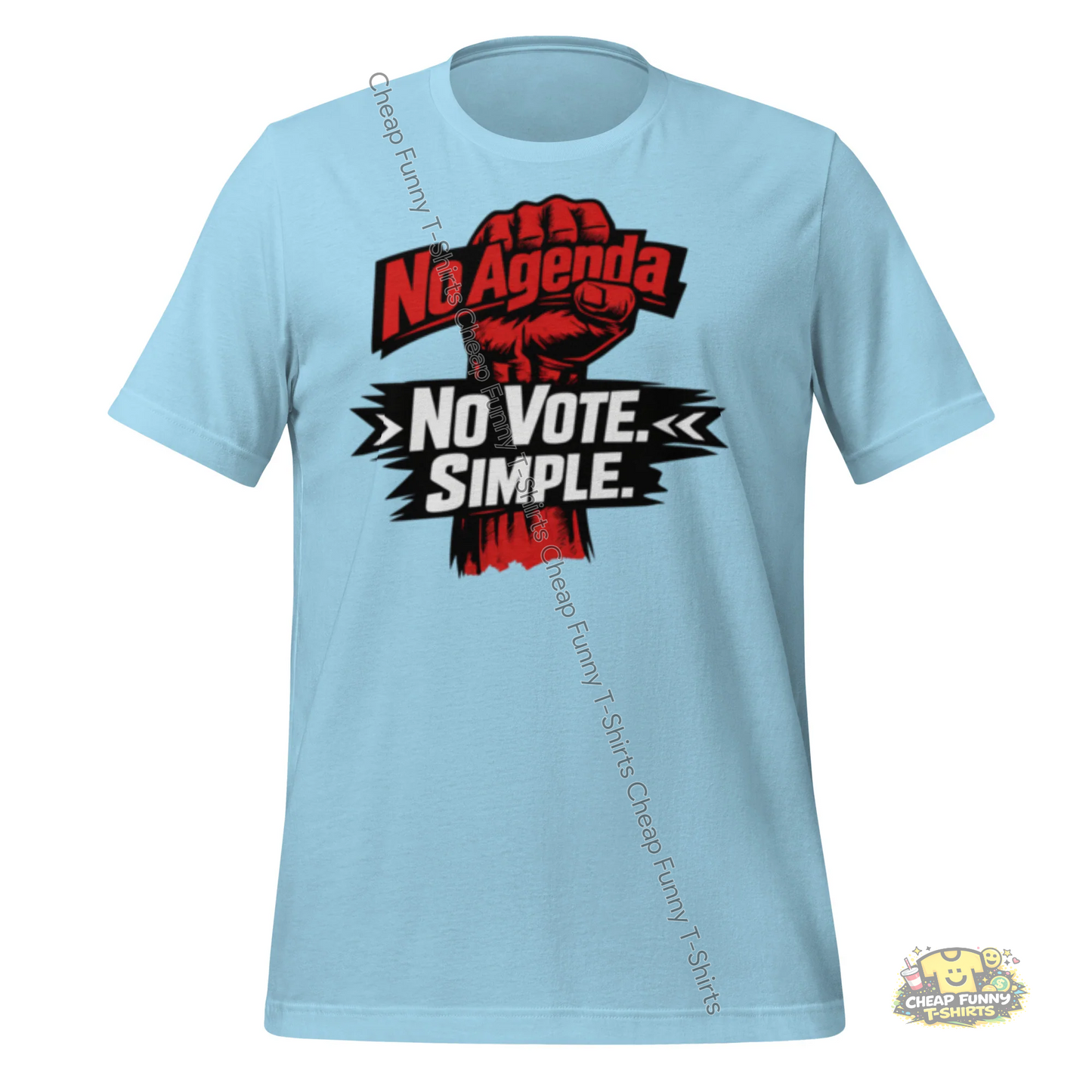 Watermarked - No Agenda No Vote. Simple. Unisex t-shirt