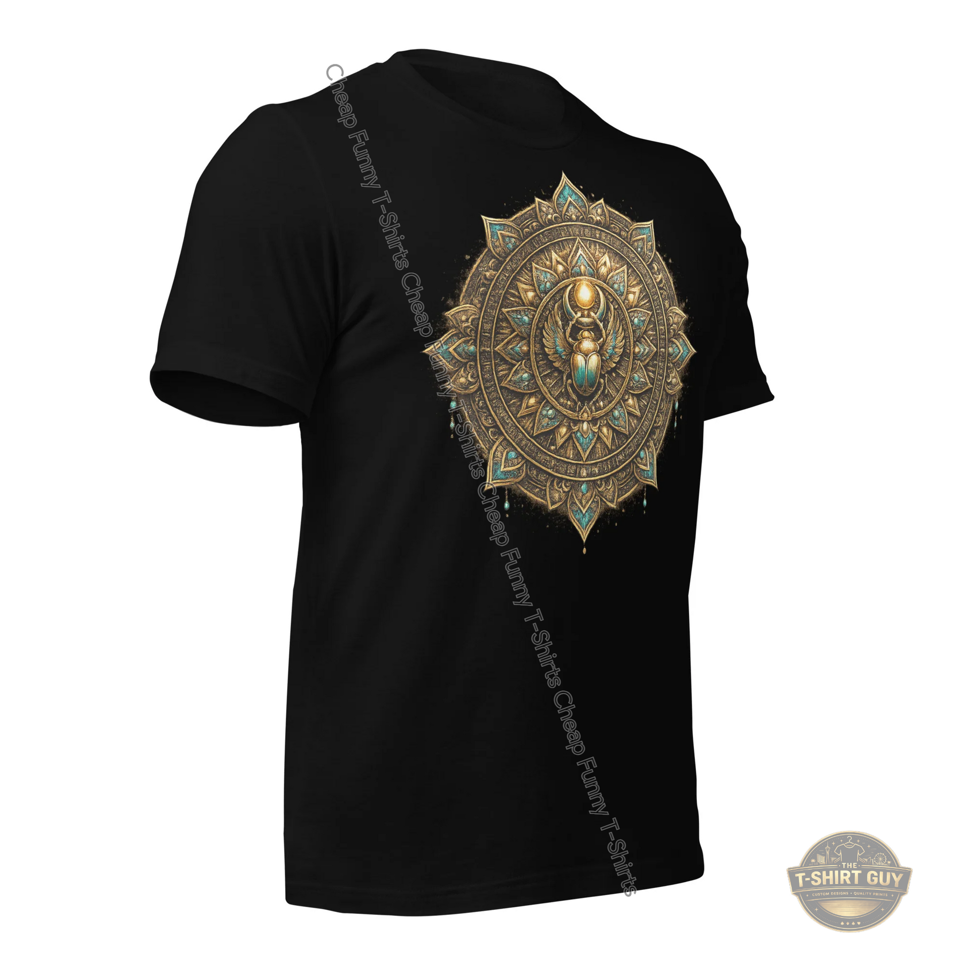 Watermarked - Golden Scarab Mandala Unisex t-shirt