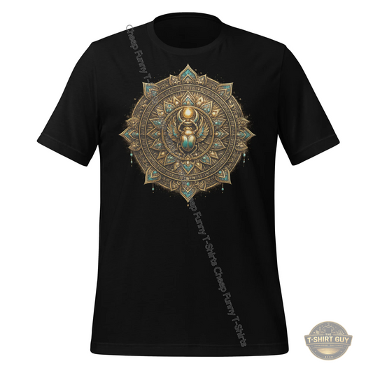 Watermarked - Golden Scarab Mandala Unisex t-shirt